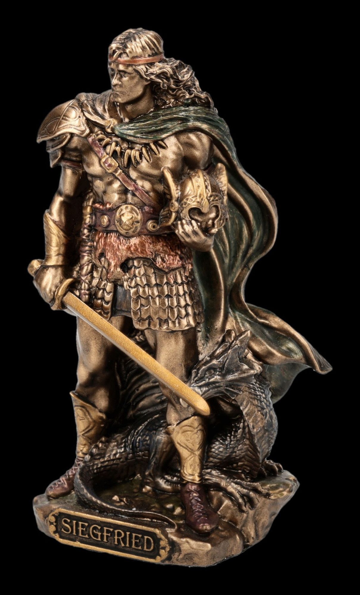 Figuren Shop GmbH Dekofigur Siegfried Figur – Drachentöter Statue Nibelungen Sammlerfigur 8.5 cm