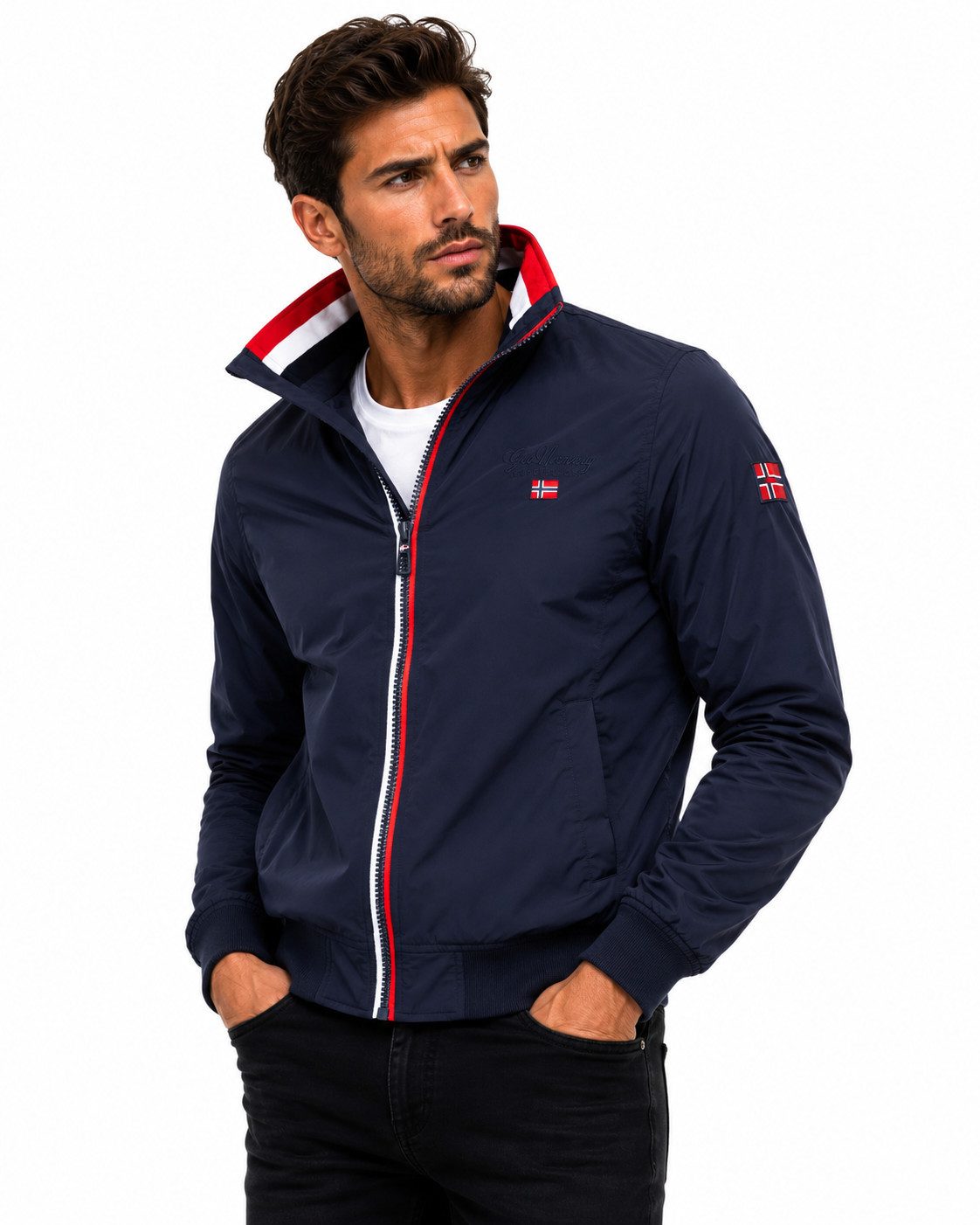 geographical norway Blouson Herren Übergangs Jacke Windbreaker Blouson Wasserabweisend Herbst