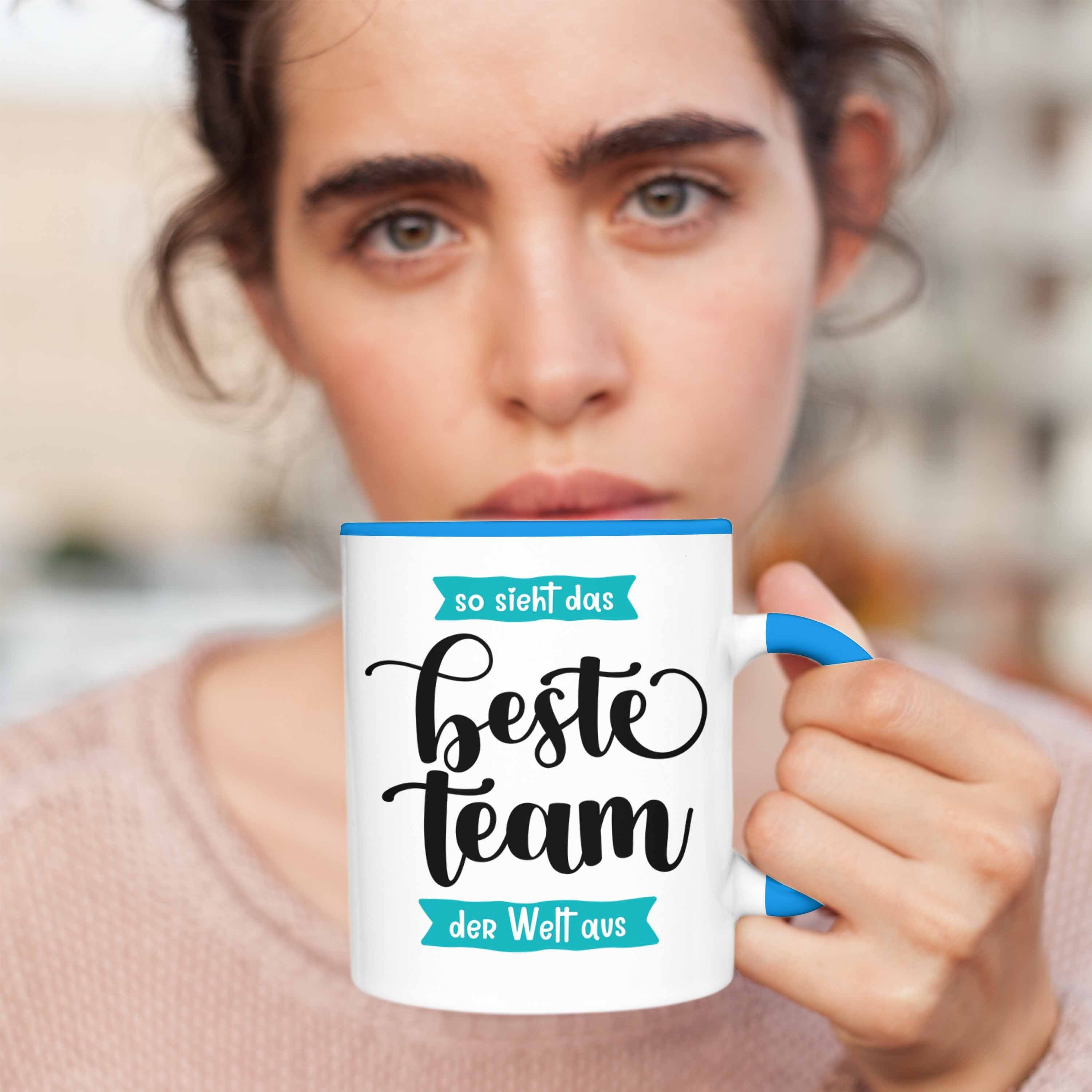 Geschenkidee Lustige Teammitglied Team Blau Arbe Geschenk Trendation Angestellte Tasse Tasse