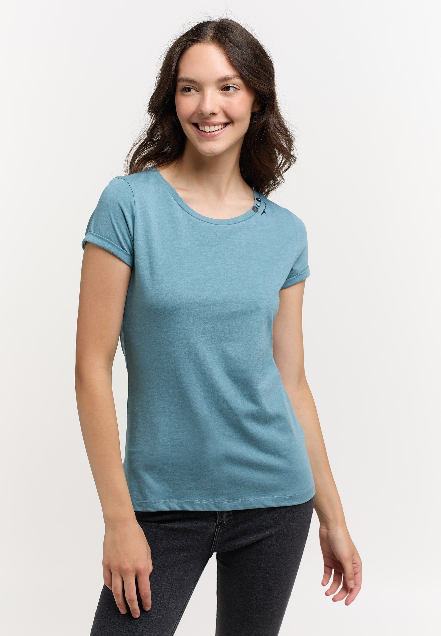 & BLUE Ragwear GOTS Vegane T-Shirt ORGANIC Nachhaltige Mode A FLLORAH STONE