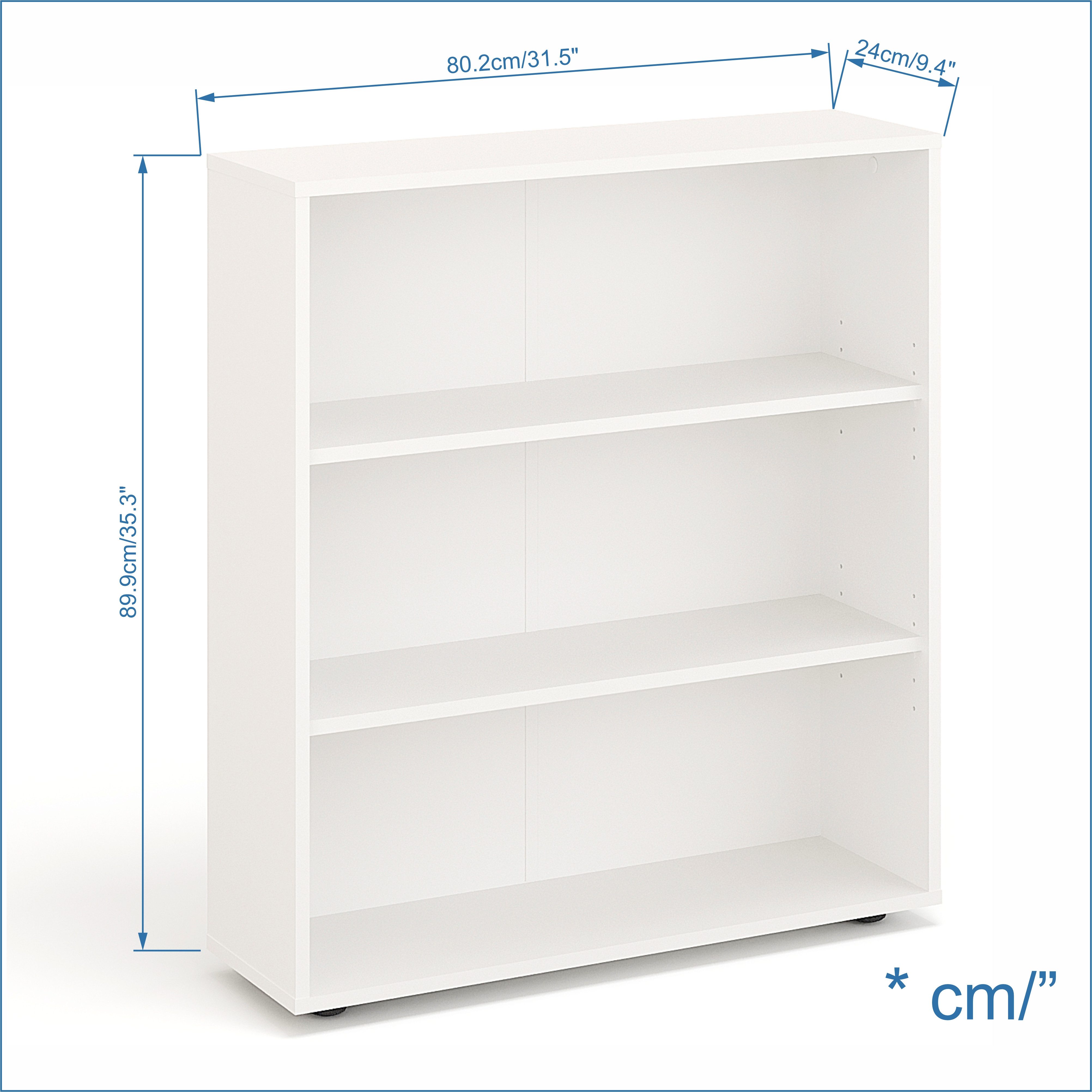 KOMTO Bücherregal Lumo 80 cm breit Regal mit 3, 4, 6 Ebenen und Höhenverste günstig online kaufen