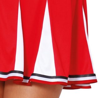 Fiestas Guirca Kostüm, Rotes Cheerleader Kleid Kostüm für Damen