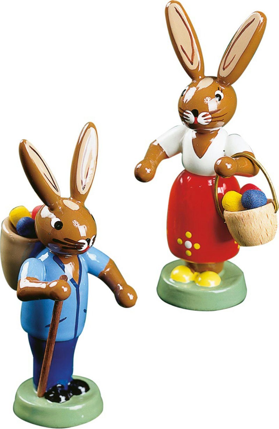 Erzgebirgische Volkskunst Richard Glässer GmbH Osterhase Osterhasenpärchen, Handarbeit aus dem Erzgebirge