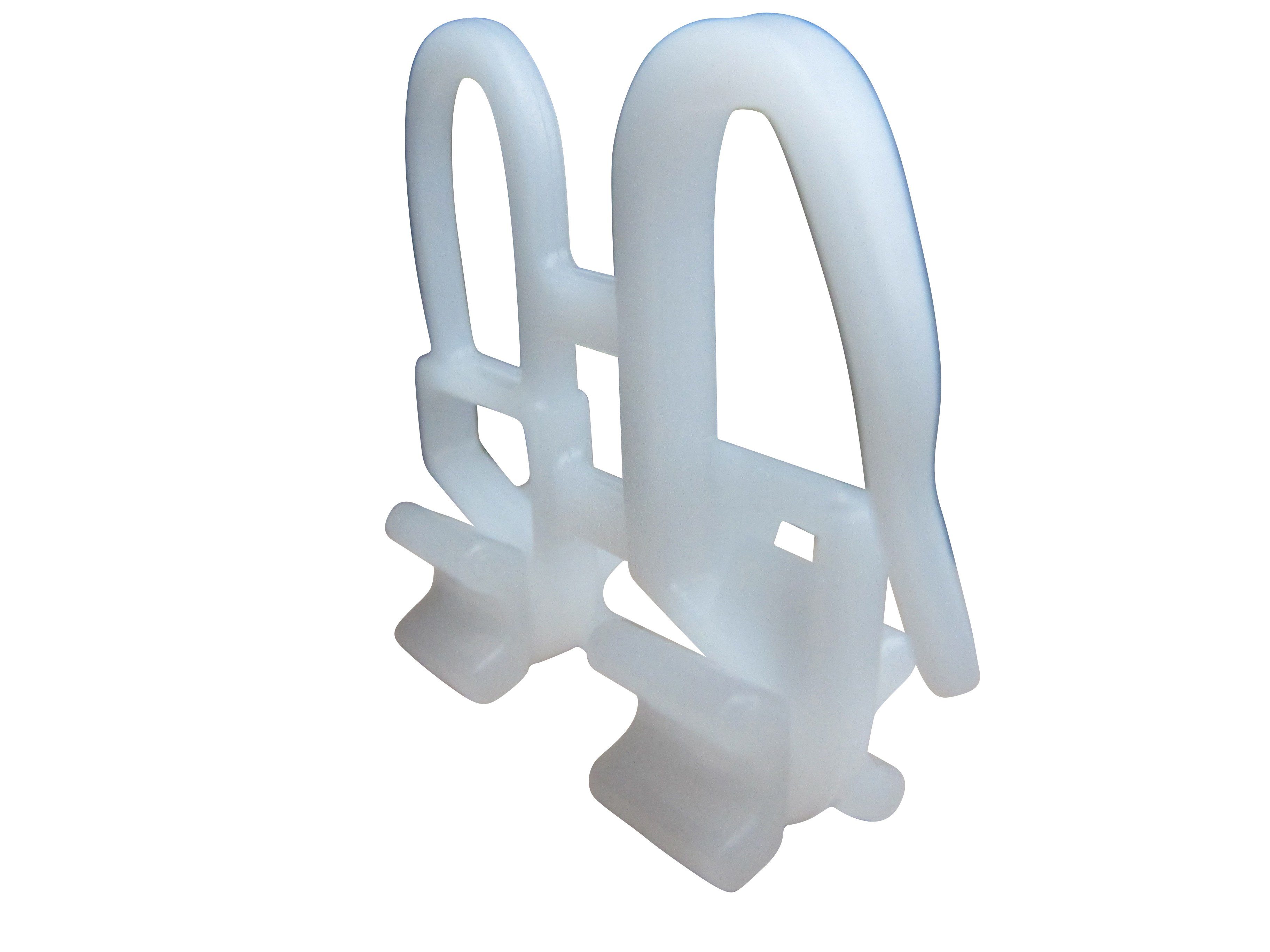 rewagi Gardinenschiene X - Schleuderwagen mit Faltenlegehaken - Laufnut 6mm, Verkaufseinheit: 4, 6, 8, 12, 25, 50, 100 Stück