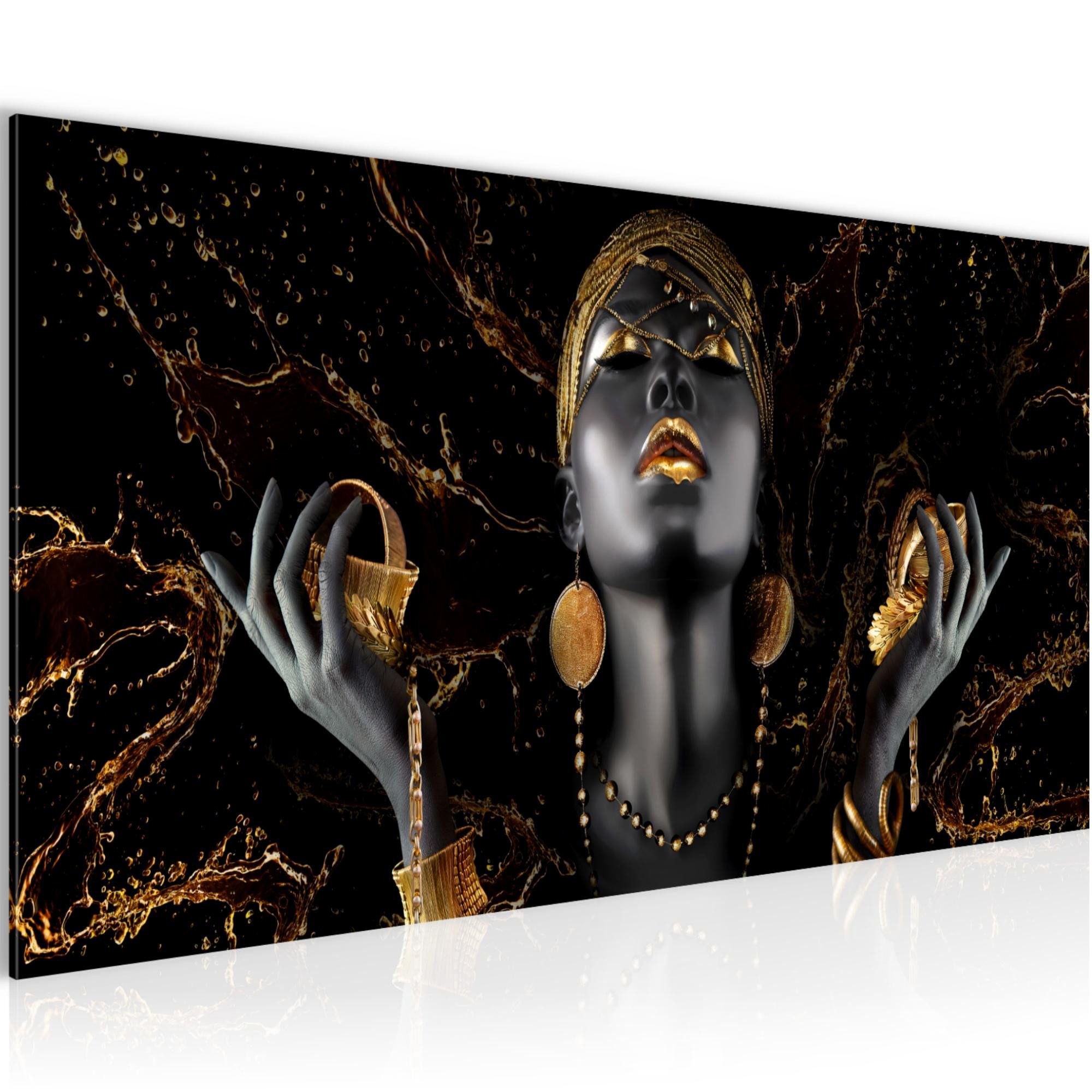 Runa Art Wandbild Afrikanisсhe Frau auf Vlies Leinwand Fashion Beauty Schlafzimmer, 100L x 40B cm