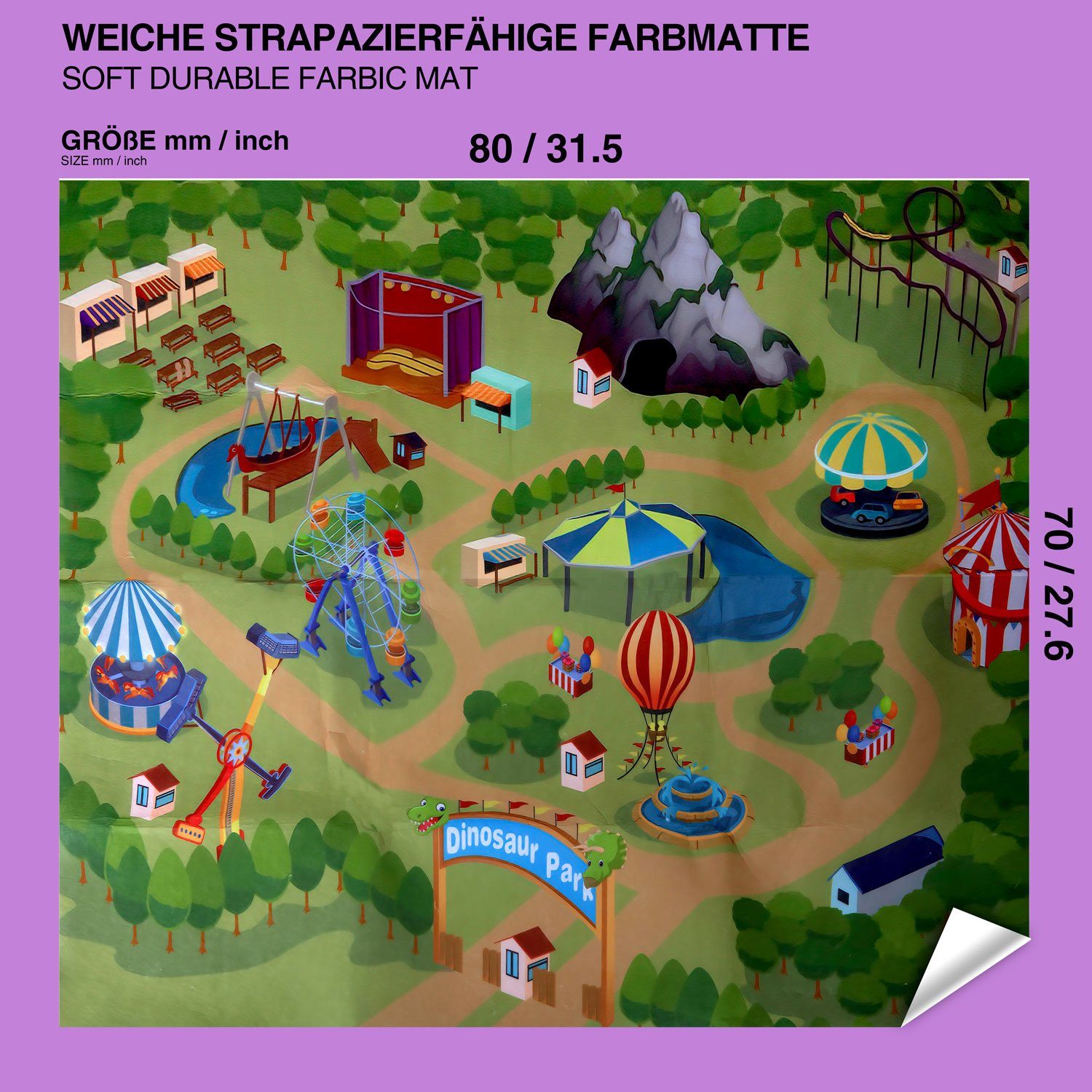 Goods+Gadgets Spielfigur GOODS+GADGETS Dinosaurier Spielset mit Figuren, Truck & Spielmatte, (Abenteuer Tier-Welt, Spielset für Kinder), mit Aufbewahrungsbox – Bild 5 von 5