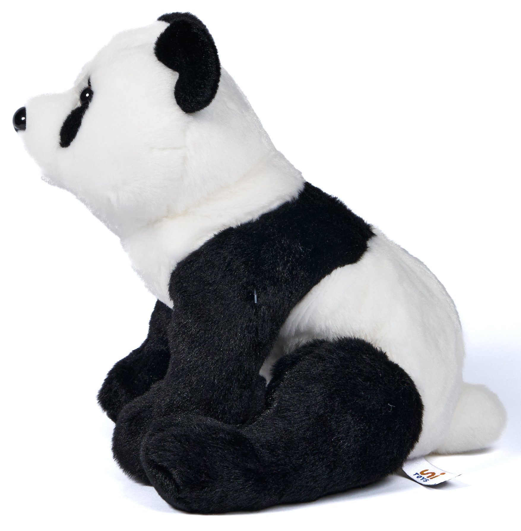 Uni-Toys Kuscheltier Pandabär, sitzend - 24 cm (Höhe) - Plüsch-Panda - Plüschtier, zu 100 % recyceltes Füllmaterial