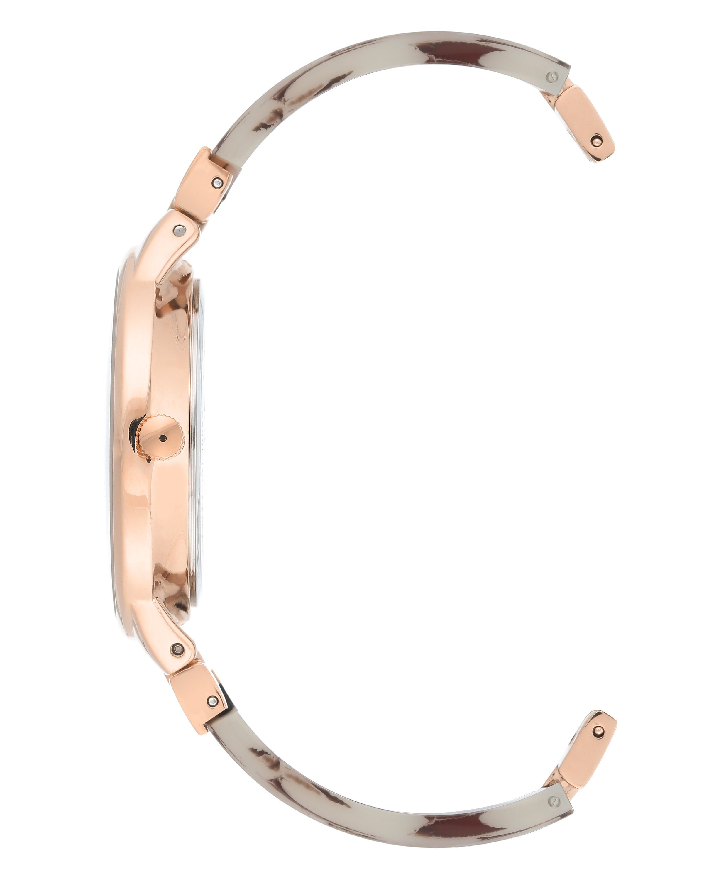 ANNE KLEIN Spangen-Armband, mit Quarzuhr Fashion AK/1408TNRG Trends