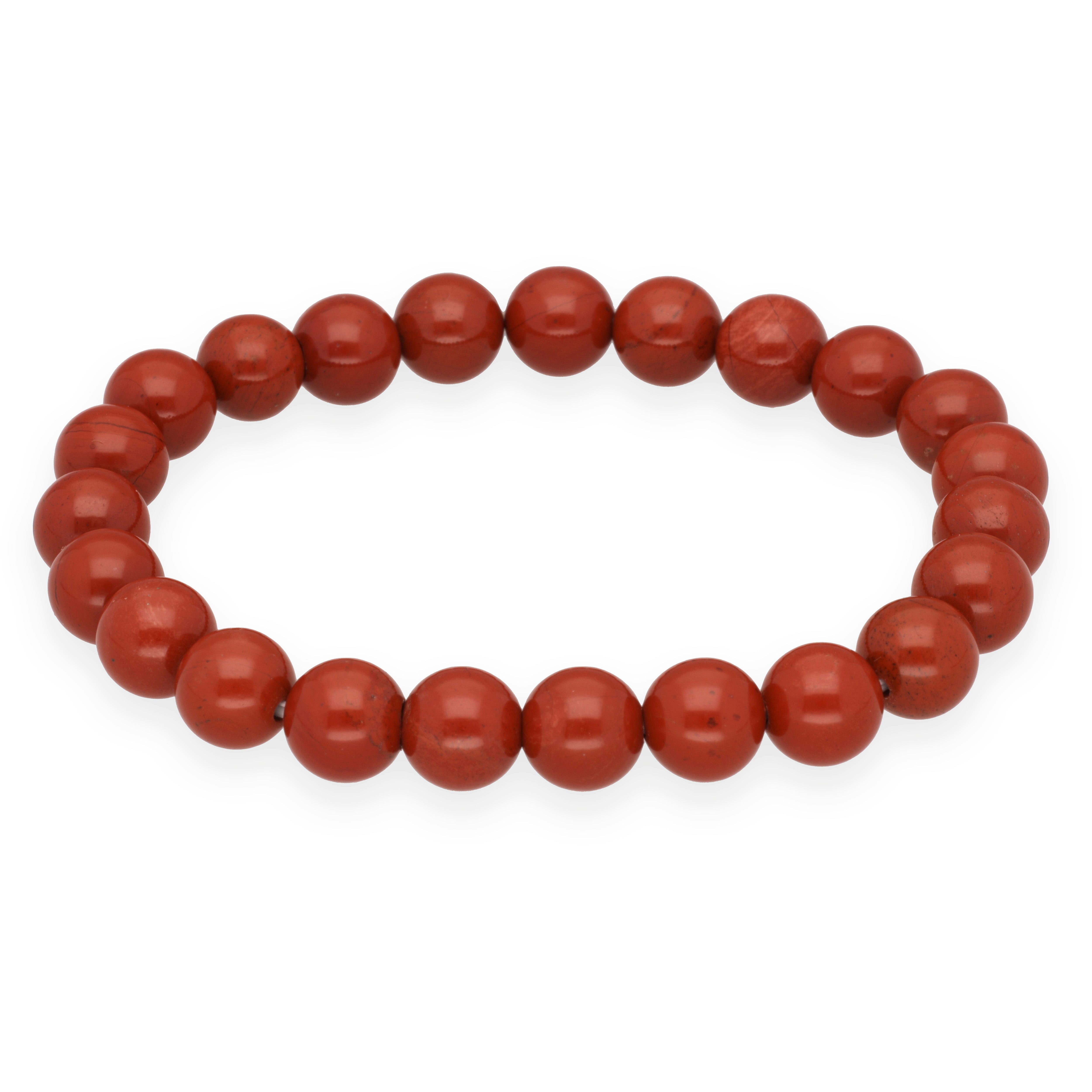 Lebensquelle Plus Armband Jaspis, rot Kugelarmband, 8 mm