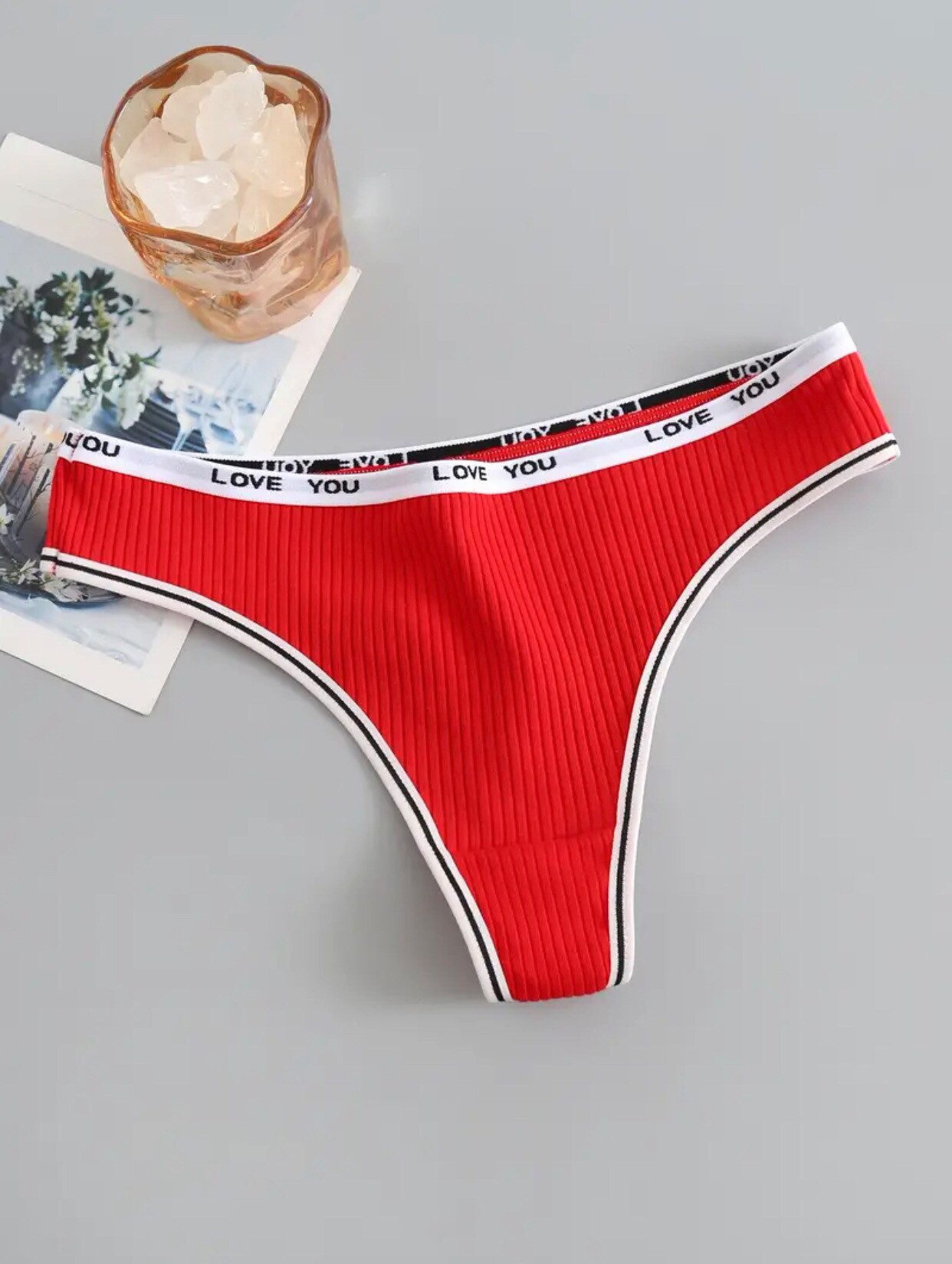 denu-shop Tanga Sport-Tangas ohne Nähte Damenunterwäsche Lingerie Unterhose (Set, 6-St., 6er-Pack) mit Schriftzug auf dem Bund