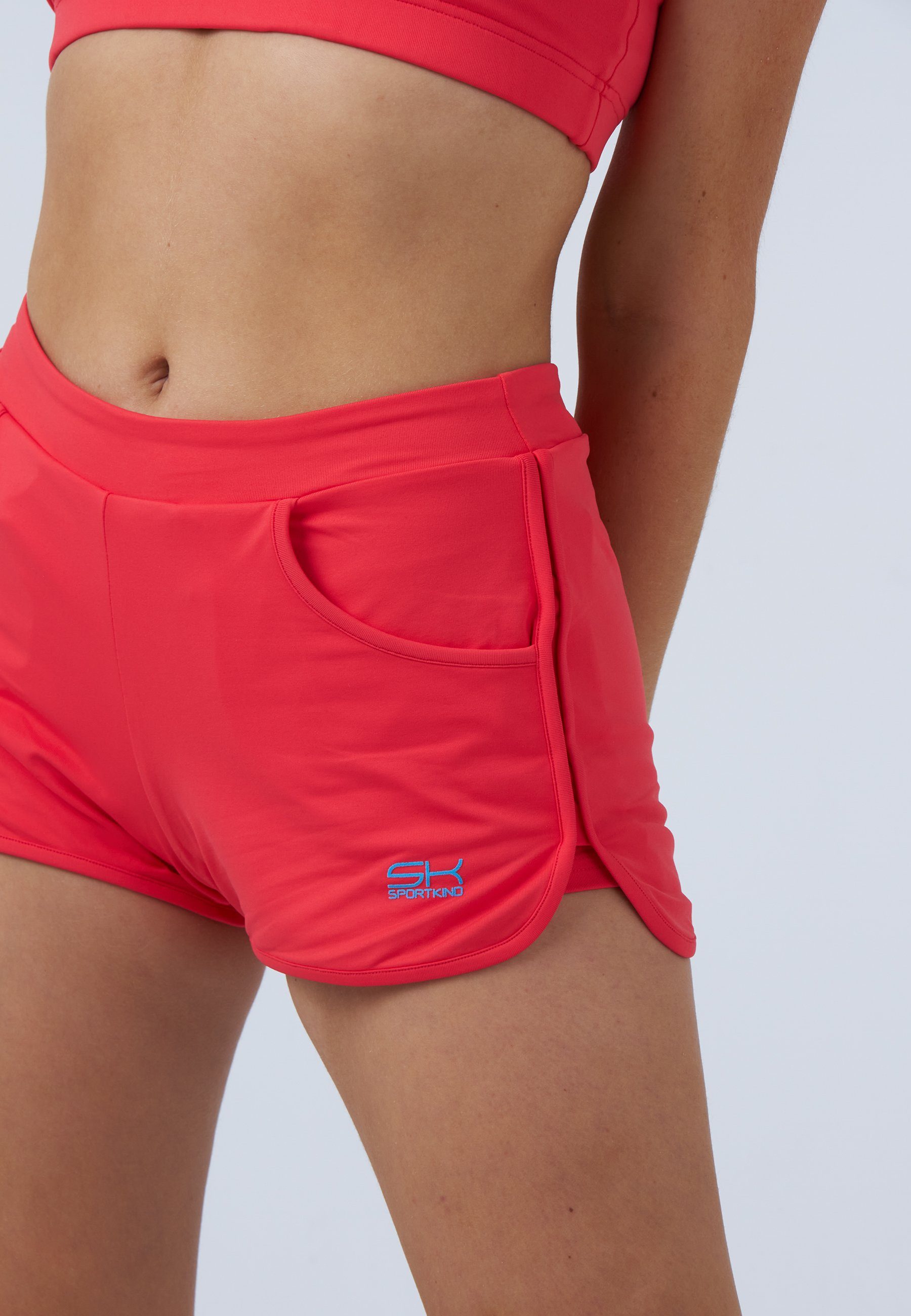 Mädchen Funktionsshorts Sport & Tennis pfirsich 2-in-1 SPORTKIND Damen Shorts