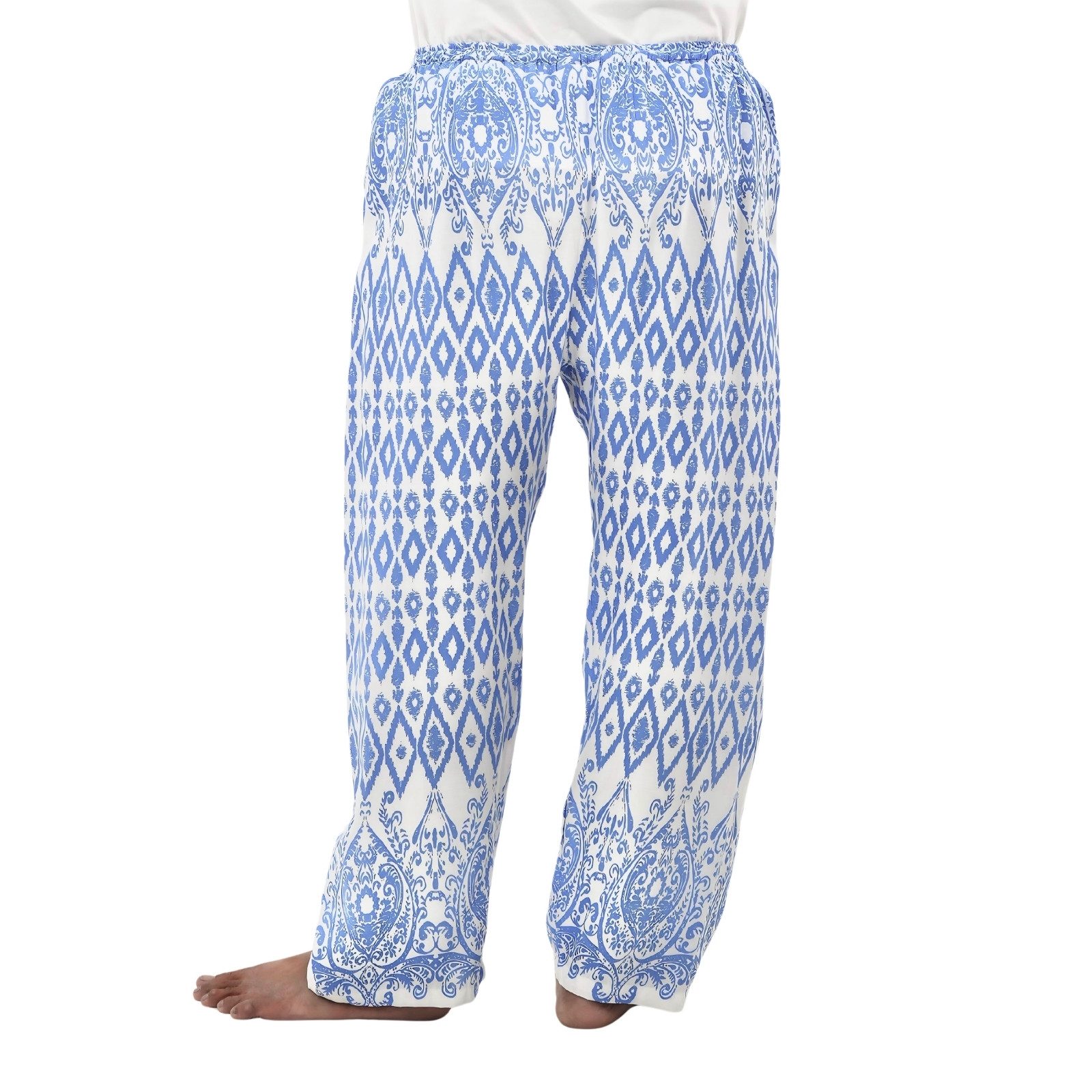 PANASIAM Loungehose orientalische Relaxhose aus 100% Viskose Unisex Wellnesshose Spa-Hose Haremshose im Ethno Style mit Gummibund Muckhose für Freizeit Festival