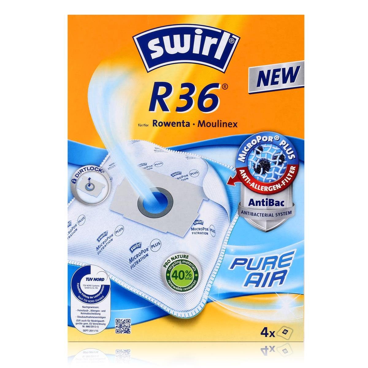 Swirl Staubsaugerbeutel Swirl R 36 MP Plus AirSpace Staubsaugerbeutel Staubbeutel Microvlies