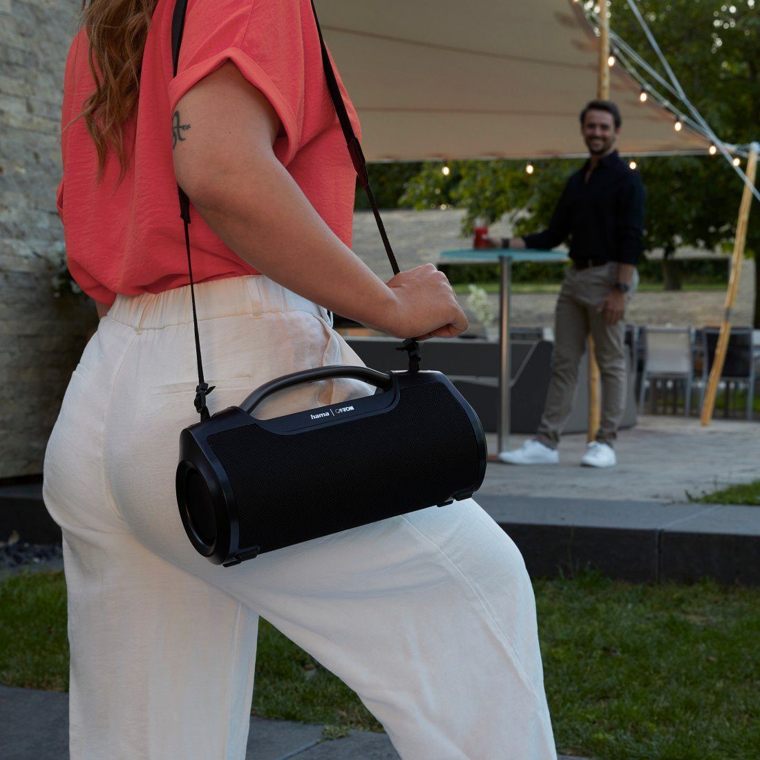 Hama Bluetooth Lautsprecher Akku (Musikbox wasserdicht IPX6, PowerPack 60W) Bluetooth-Lautsprecher Stereo (A2DP Bluetooth, AVRCP Bluetooth, Bluetooth, HFP, 60 W)