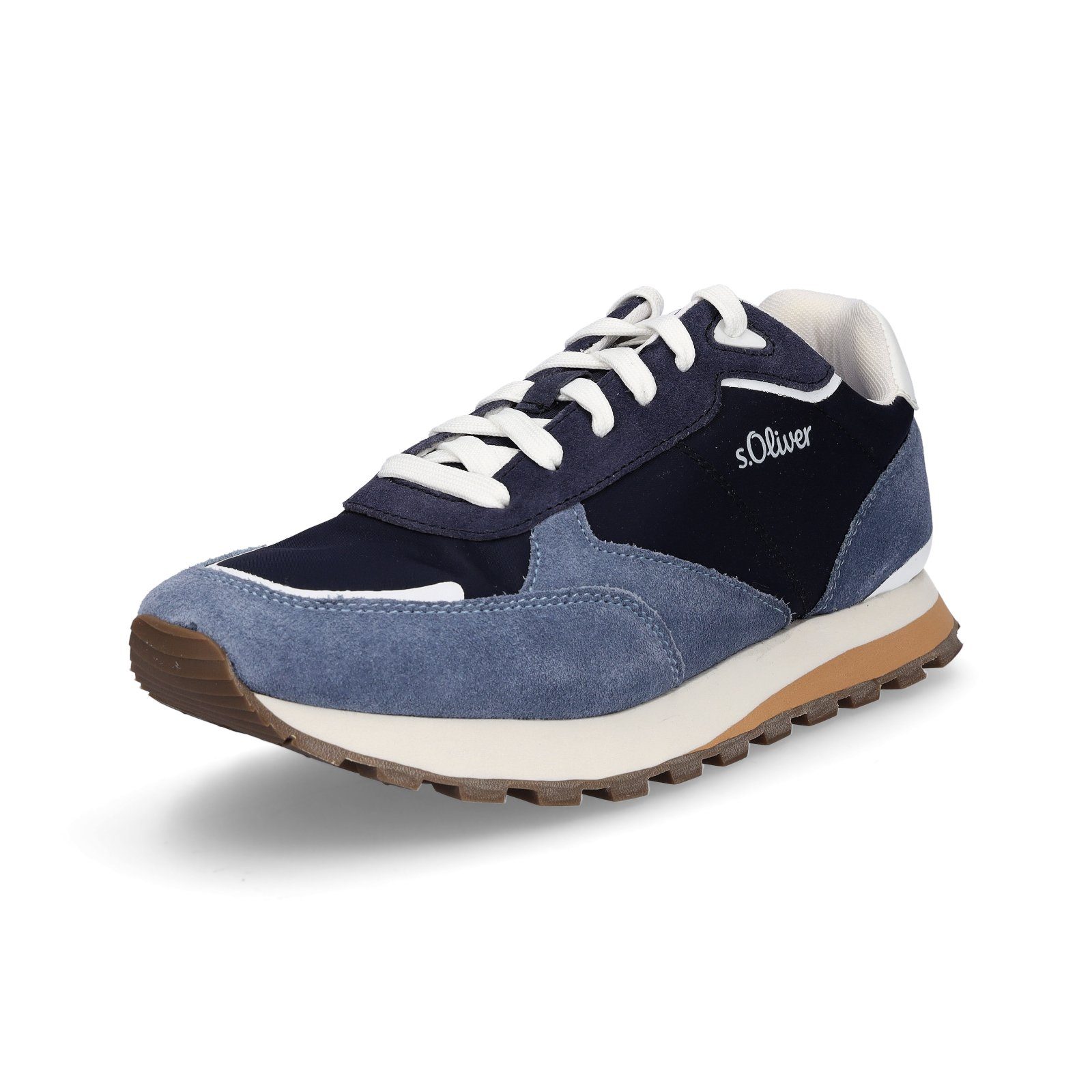 s.Oliver Herren Leder Sneaker denim blau Sneaker