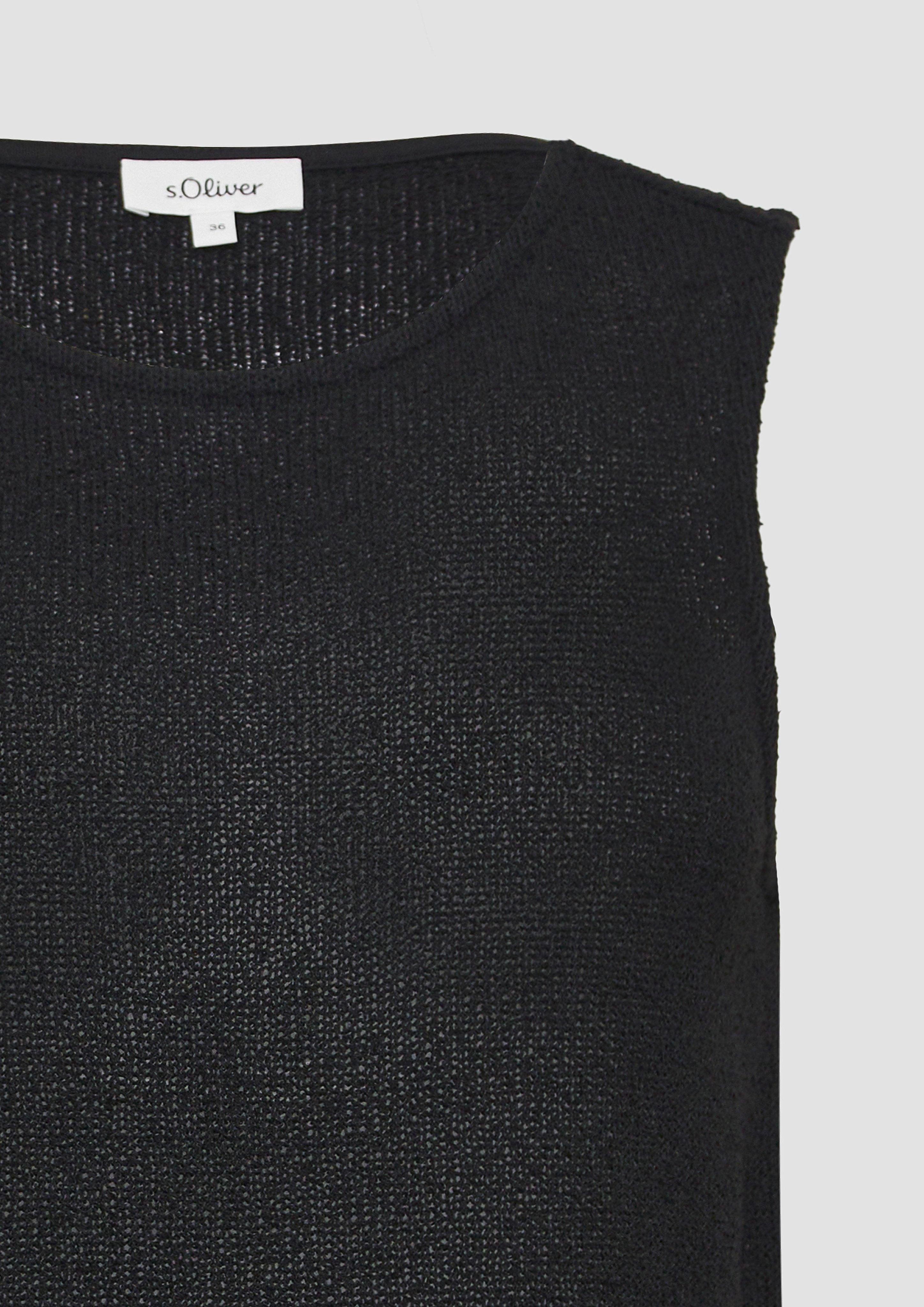 s.Oliver Shirttop Semitransparentes Stricktop mit Rundhalsausschnitt günstig online kaufen