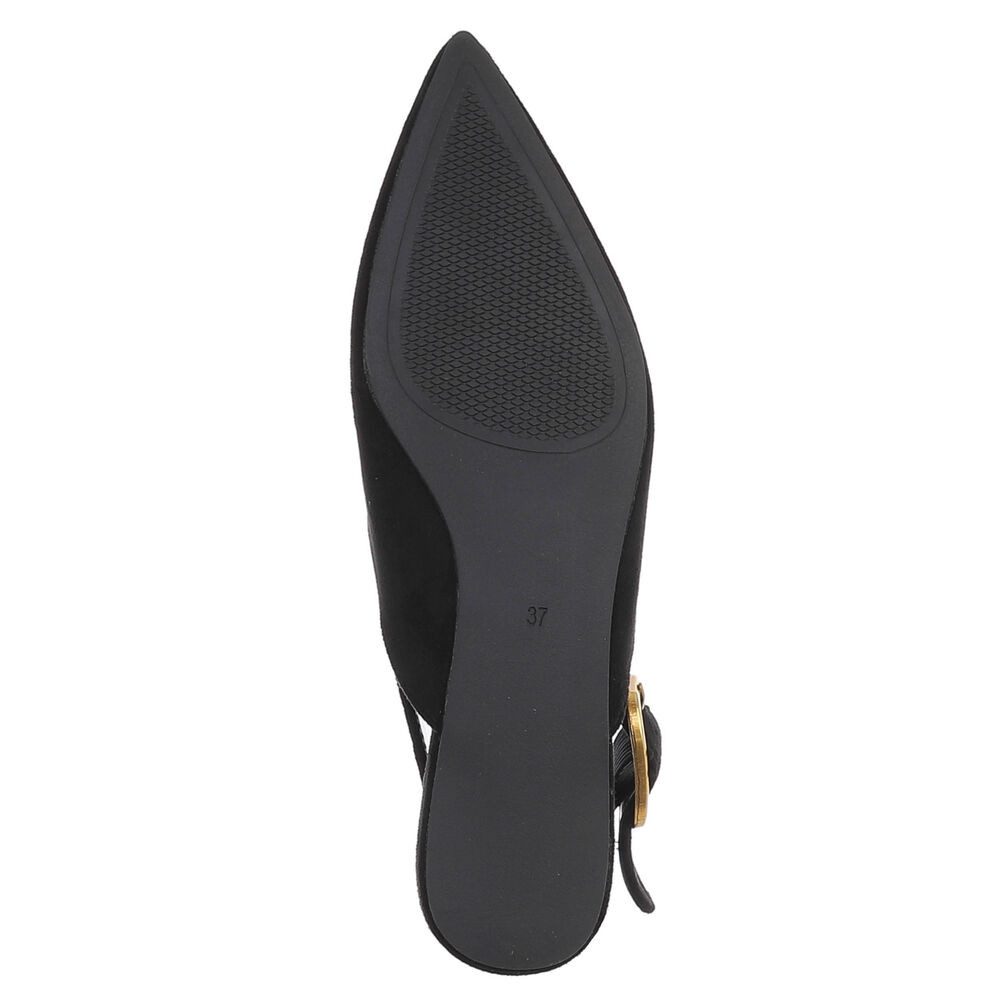 Ital-Design Eleganter Slingback-Schuh für Damen mit dekorativer Schnalle Schnürpumps (91512068) Flach Schnür- & Riemchenpumps in Schwarz