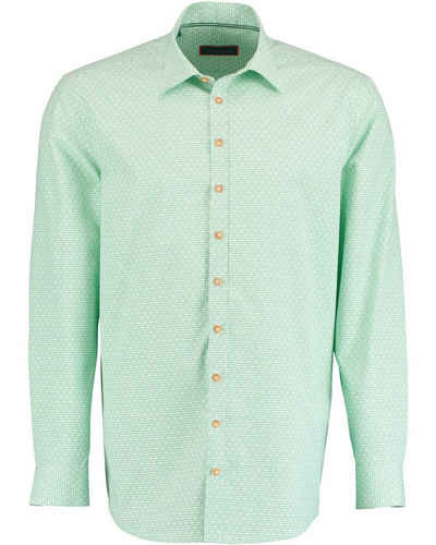 Reitmayer Langarmhemd Hemd mit Allover-Muster