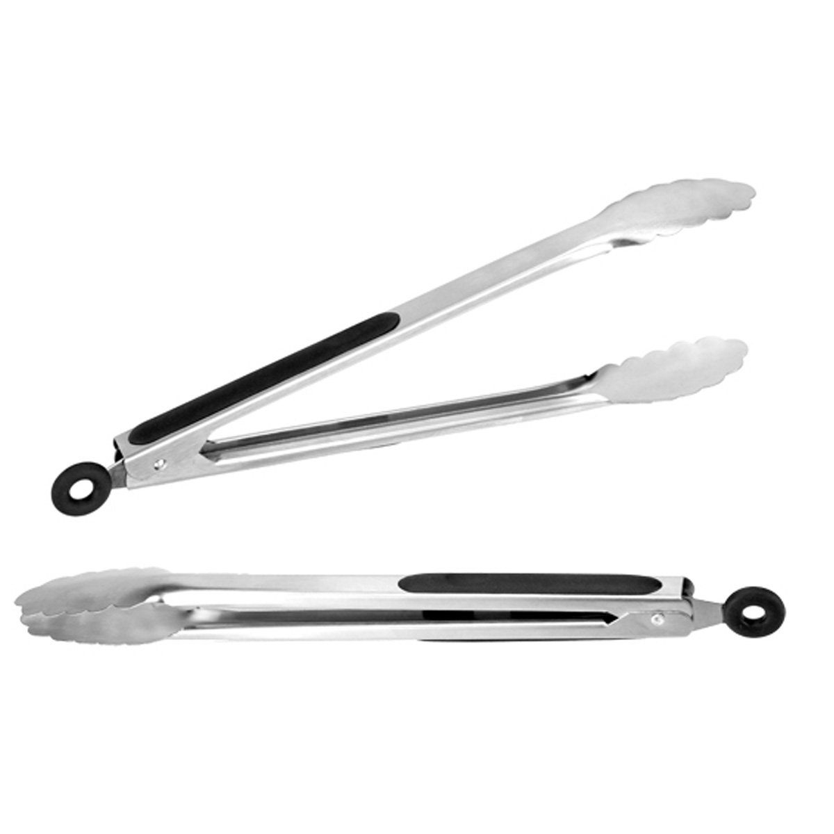 Grillzange Grillzange 34cm - Edelstahl mit Silikongriff - Verriegelung