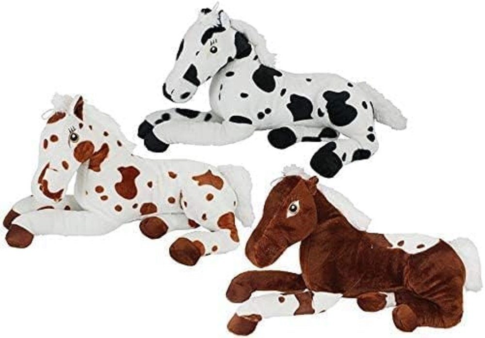 Rasehorn Kuscheltier Pferd liegend Sortiert ca 45 cm Stofftier (1-St), Farbauswahl nicht möglich / Ideal als Geschenk