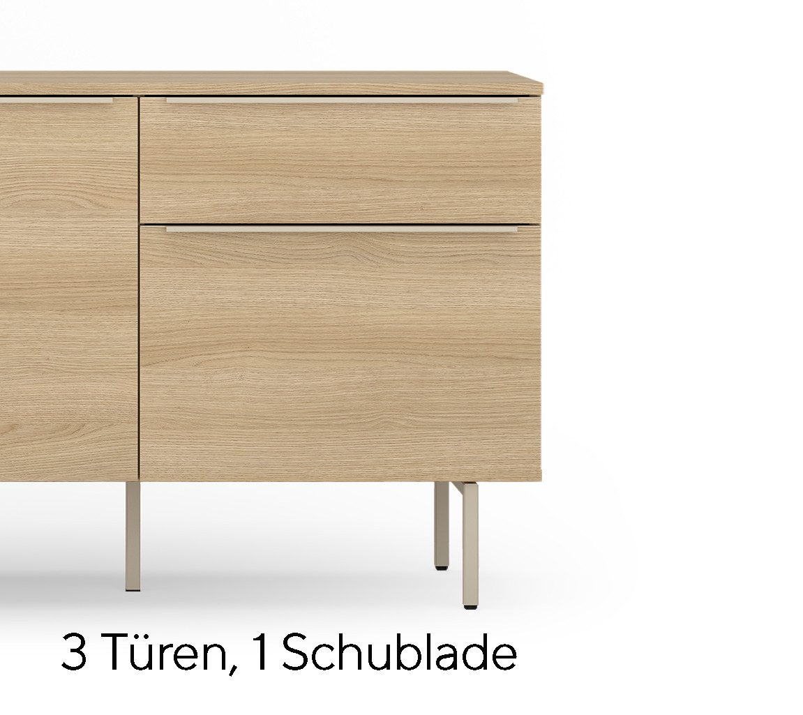 TOM TAILOR HOME Sideboard COLOR PUZZLE Low cabinet 04 – 1 Schublade und 3 Türen, Breite 1650 mm – Stauraum mit besonderen Farbkick