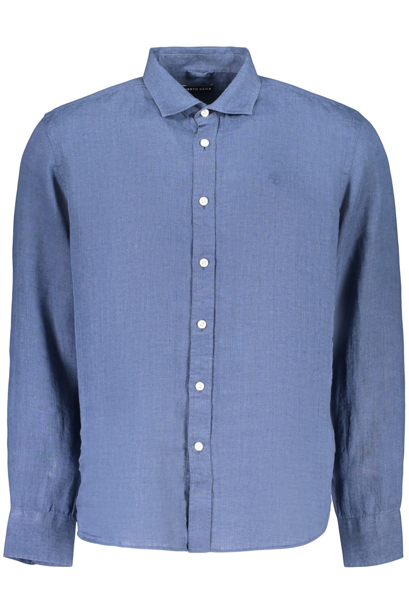 North Sails Langarmhemd Elegantes Kurzarmhemd Herren Blau mit Französischem Kragen und Logo