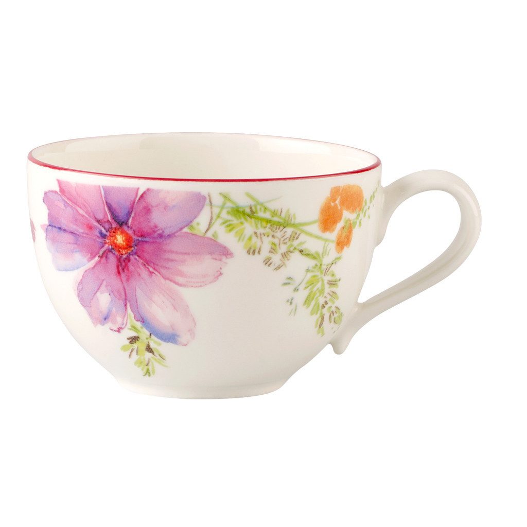 Villeroy & Boch Tasse Mariefleur Basic, Porzellan, Spülmaschinengeeignet, Mehrfarbig, Motiv: Blumen