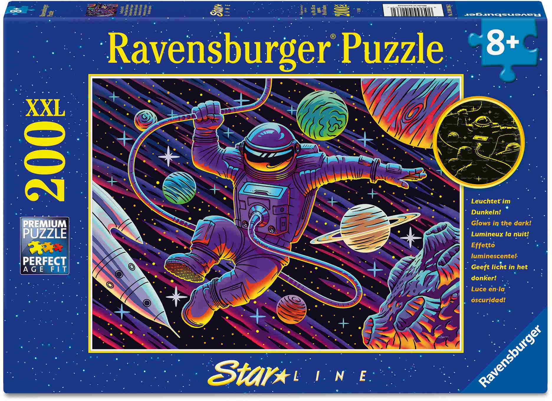 Ravensburger Puzzle 200 Teile Kinder Puzzle XXL Ausflug ins All 12004266, Puzzleteile