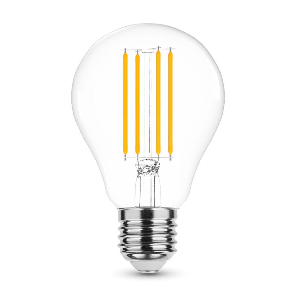 Modee Smart Lighting LED-Leuchtmittel 8 W E27 Filament LED Leuchtmittel Birne A60 Form Clar glas kaltweiß, Warmweiß, Standard Birnenform Edisongewinde 2700K Warmweiß