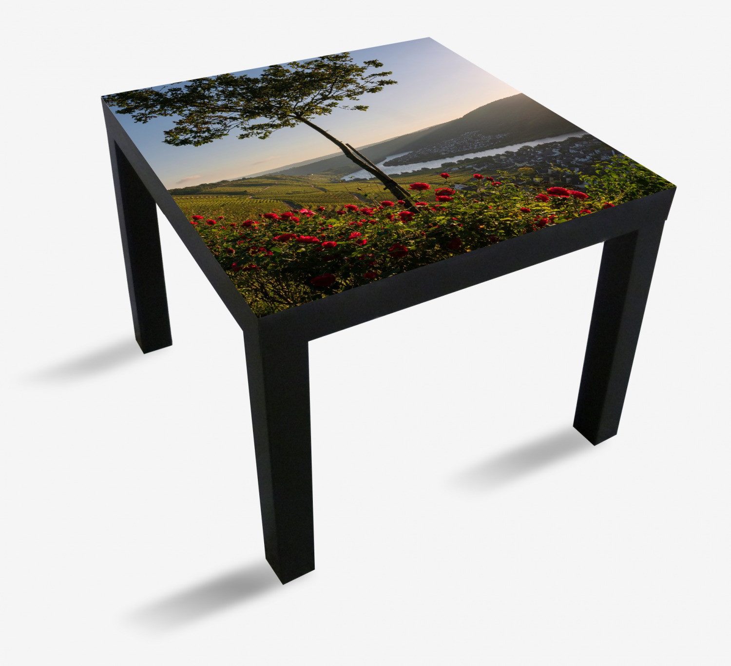 Wallario Möbelfolie Fluss im Abendlicht