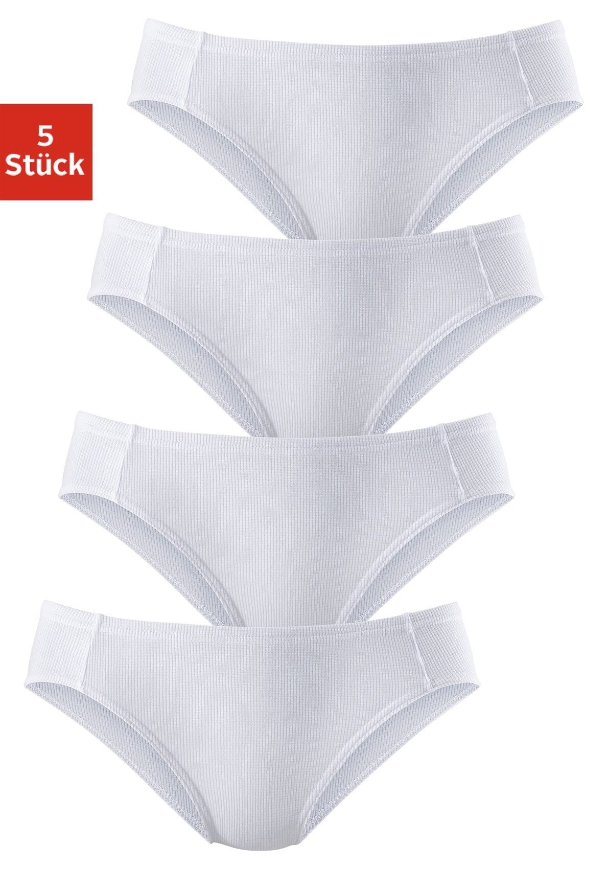 petite fleur Bikinislip (Packung, 5-St) aus weicher Pikee-Qualität