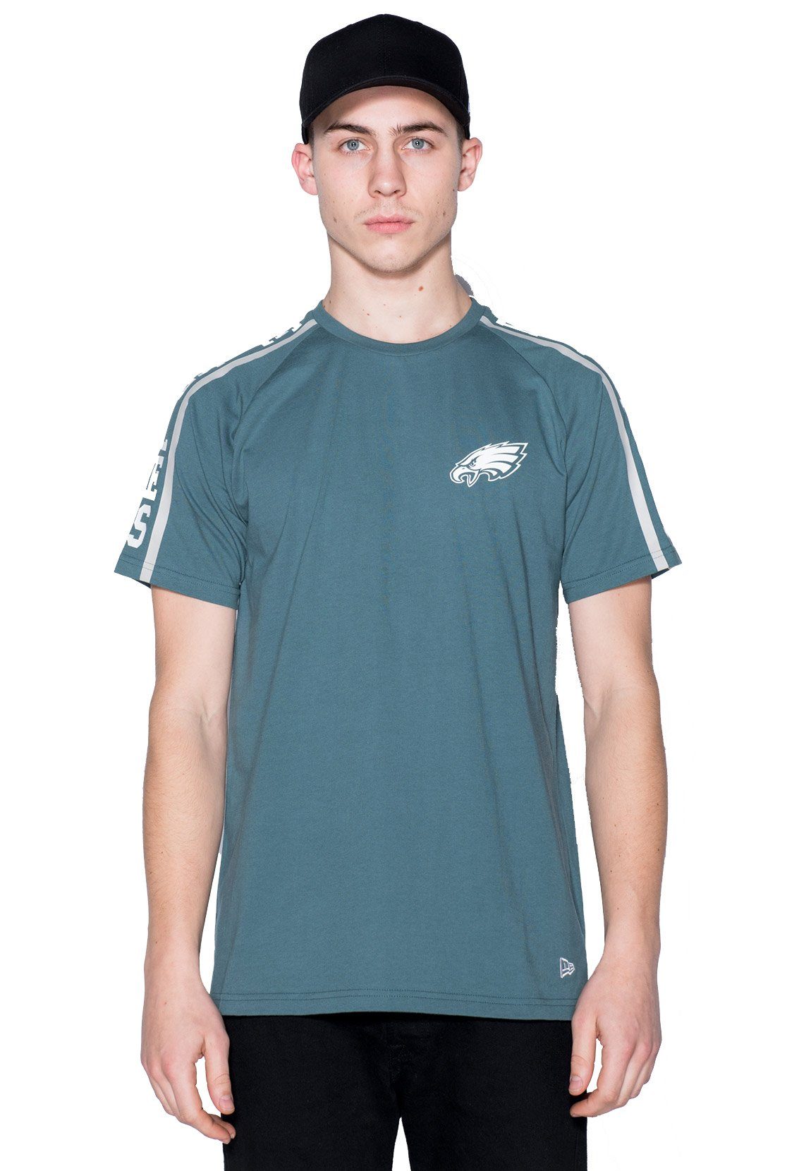 New Era T-Shirt Print Era T-Shirt EAGLES Raglan PHILADELPHIA Türkis New Shoulder NFL