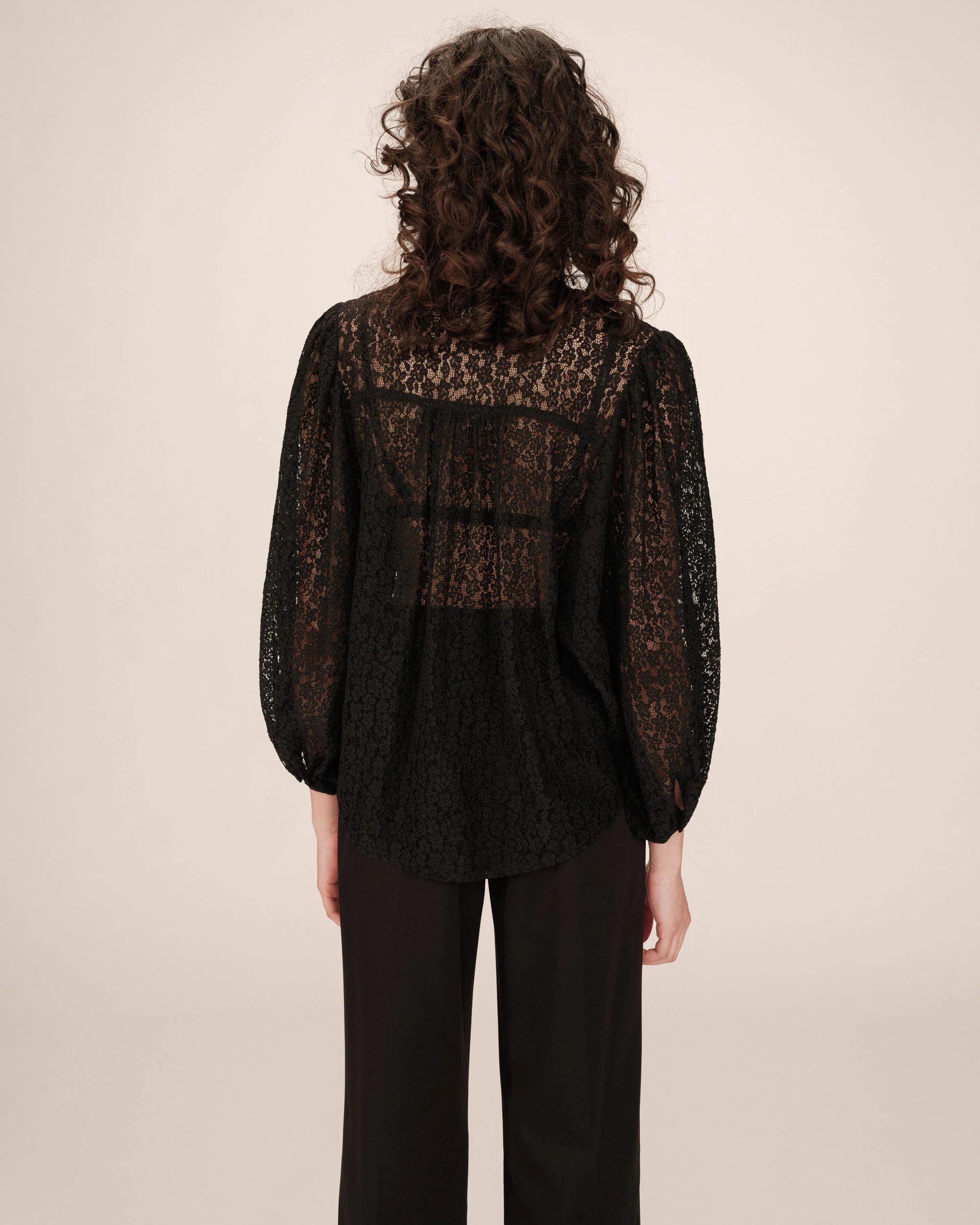 Grace & Mila Langarmbluse Lace blouse SOPHIA - Bluse - Spitzenbluse