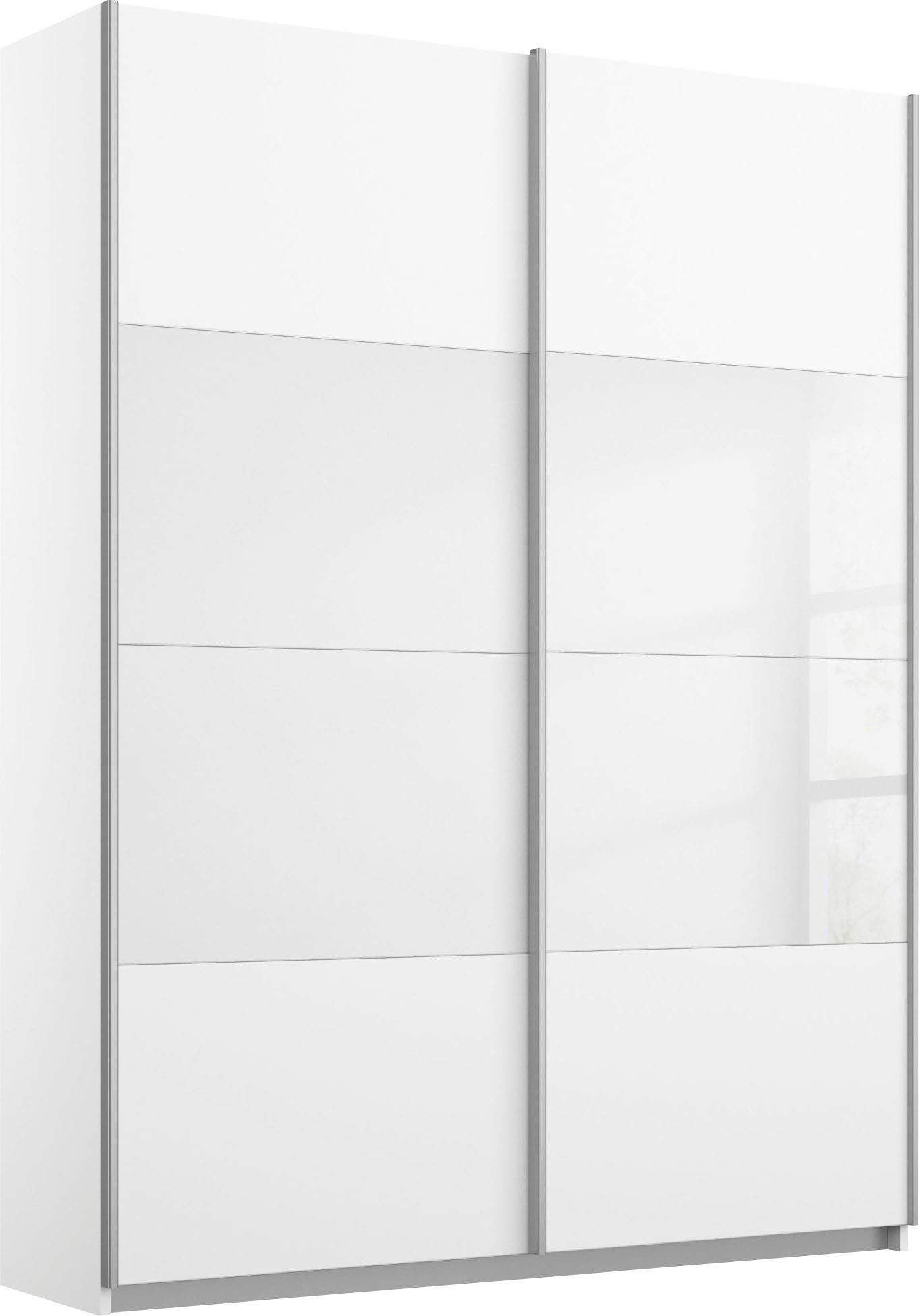 rauch Schwebetürenschrank Quadra Schlafzimmerschrank in vielen Breiten Kleiderschrank Garderobenschrank Schrank mit Glaselementen