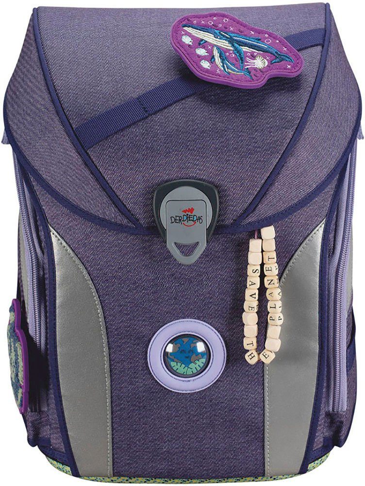 DerDieDas® Schulranzen ErgoFlex MAX Exklusiv ECO, My Planet (Set, 5-tlg), enthält recyceltes Material