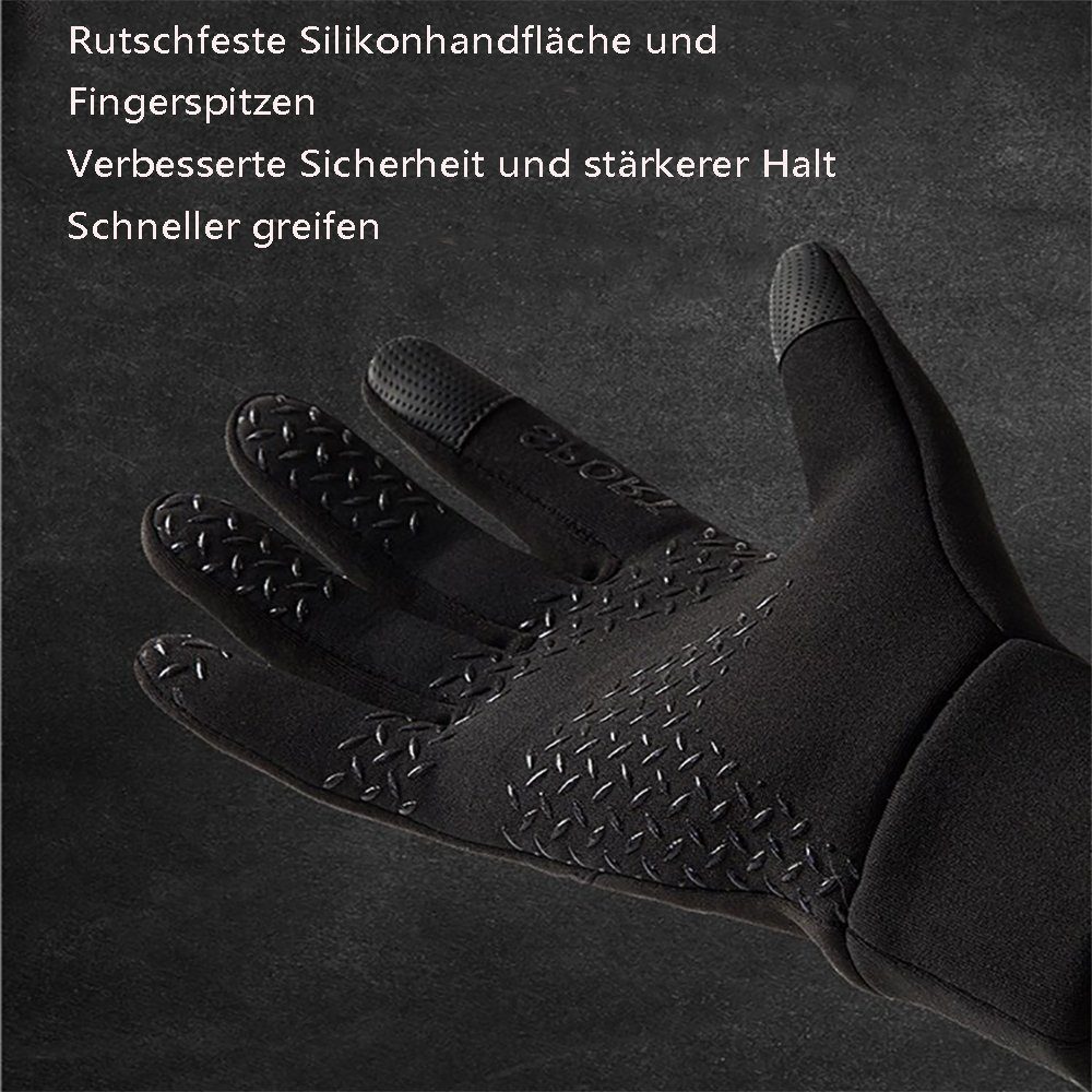 Handschuhe Herren GelldG Damen Fahrradhandschuhe Warme Fahrradhandschuhe Winter, Touchscreen