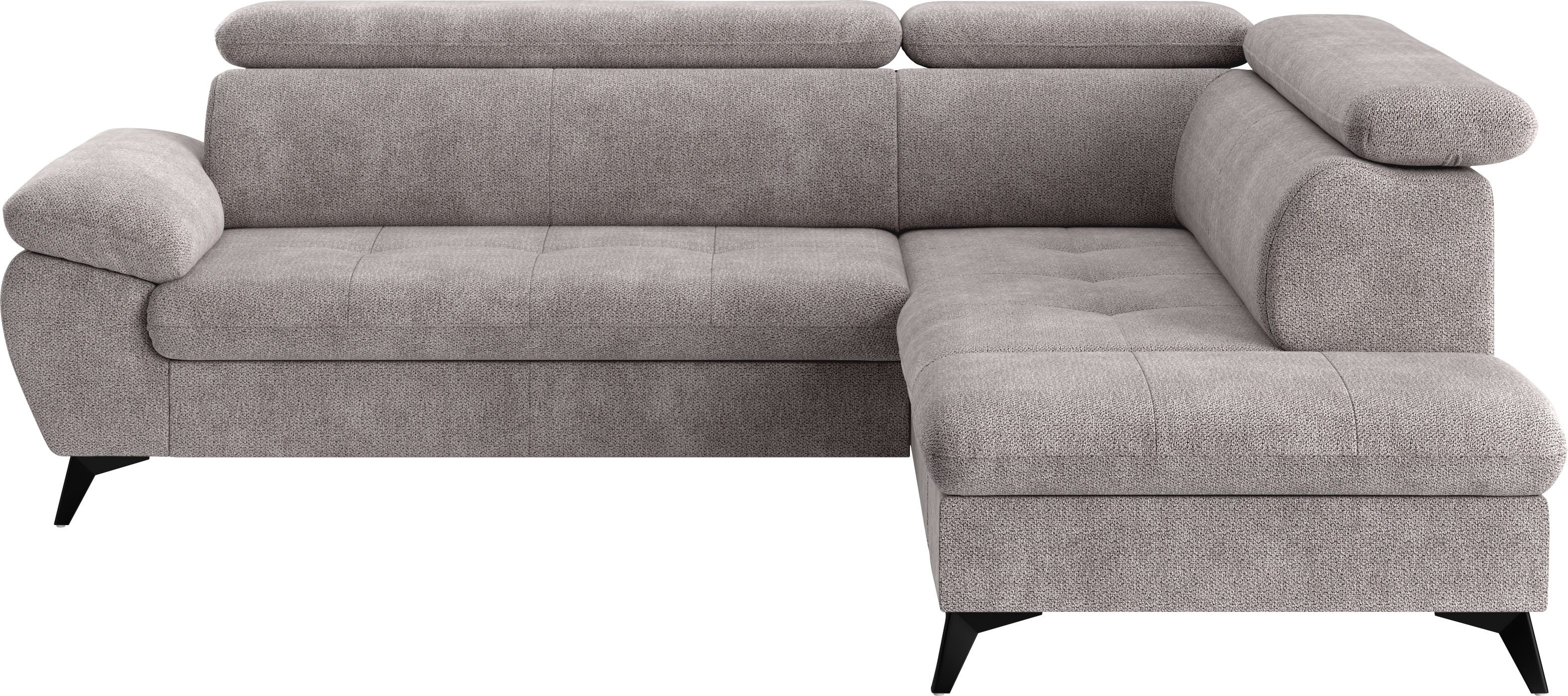 COTTA Ecksofa Hudson L-Form, mit Kopfteilverstellung, günstig online kaufen