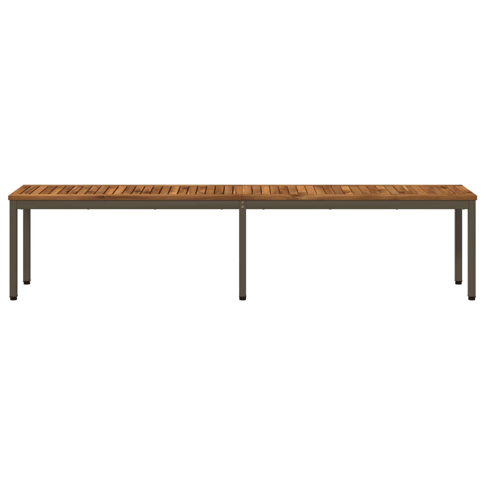 vidaXL Gartenbank Gartenbank 201 x 35 x 45 cm Massivholz Natur und Kaffee (1-St)