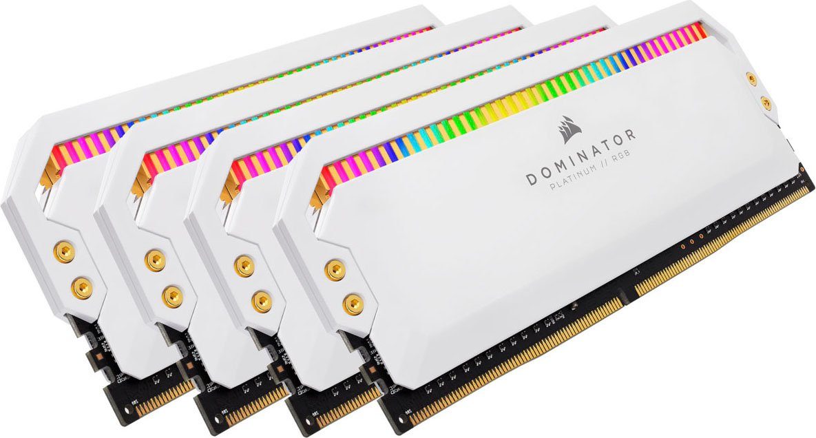 Image of Corsair »Dominator Platinum RGB DDR4 3200MHz 32GB UDIMM White (4x8GB)« Arbeitsspeicher