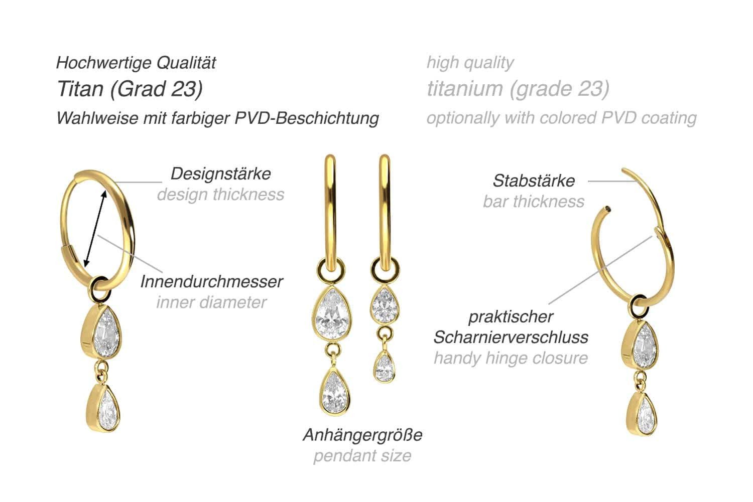 FILANGO Creolen-Set Titan Ohrclicker Creolen 2 günstig online kaufen