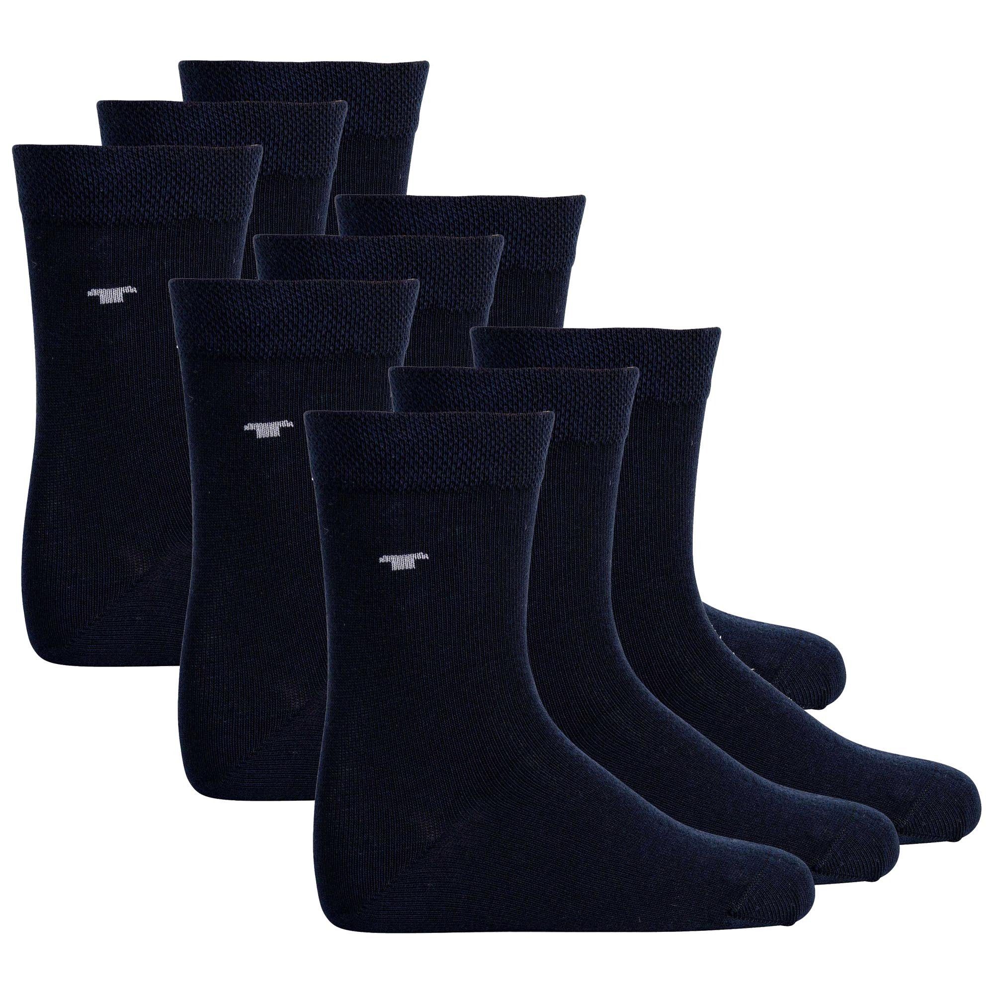 einfarbig Socken Herren TAILOR Pack TOM Basic, Blau - Freizeitsocken 9er