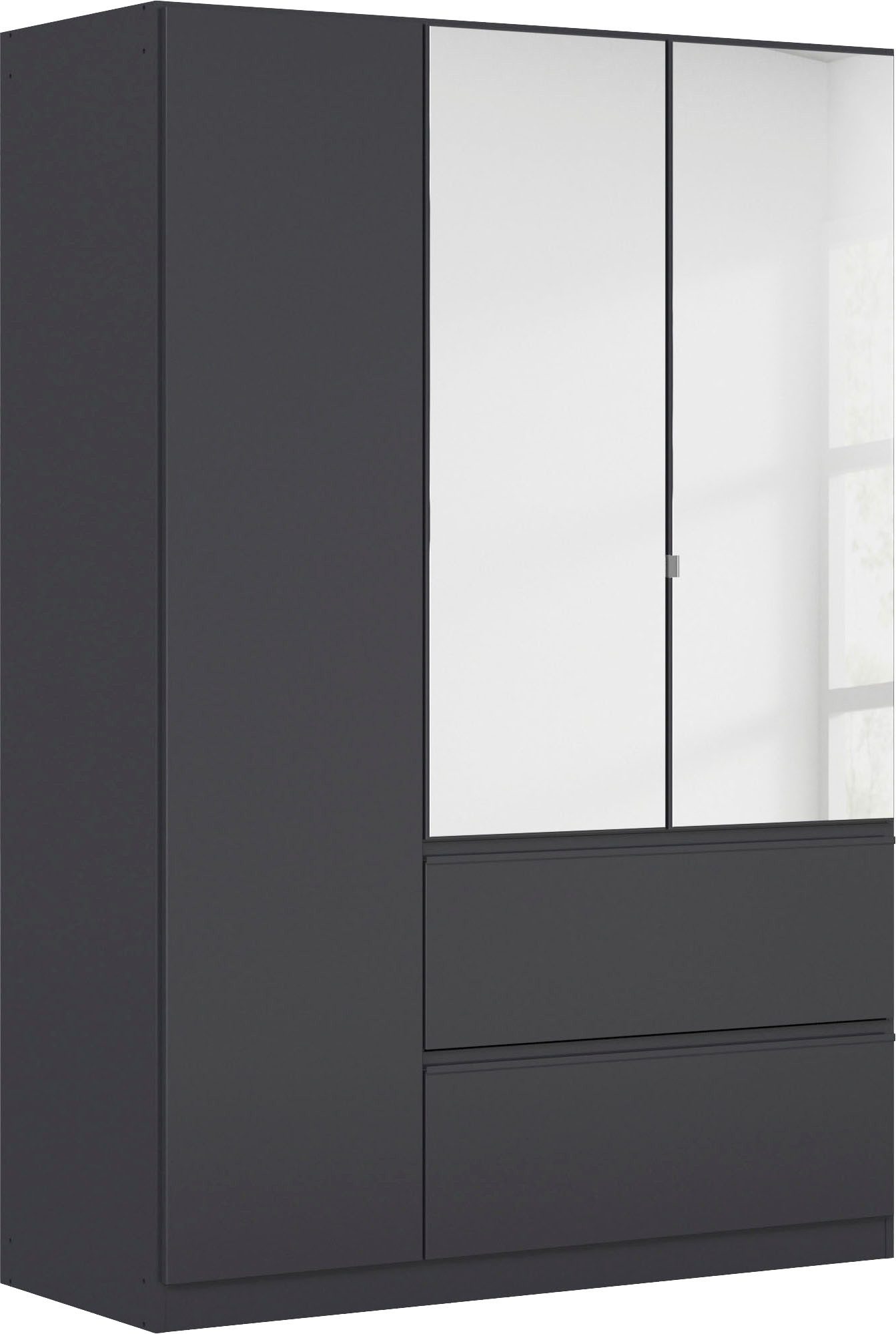 rauch Drehtürenschrank Kleiderschrank Schrank Garderobe COSTA in den Breiten 91/136/181 cm (in 3 Ausstattungen BASIC/CLASSIC/PREMIUM) mit Spiegel, grifflose Front und Push-to-Open Funktion MADE IN GERMANY