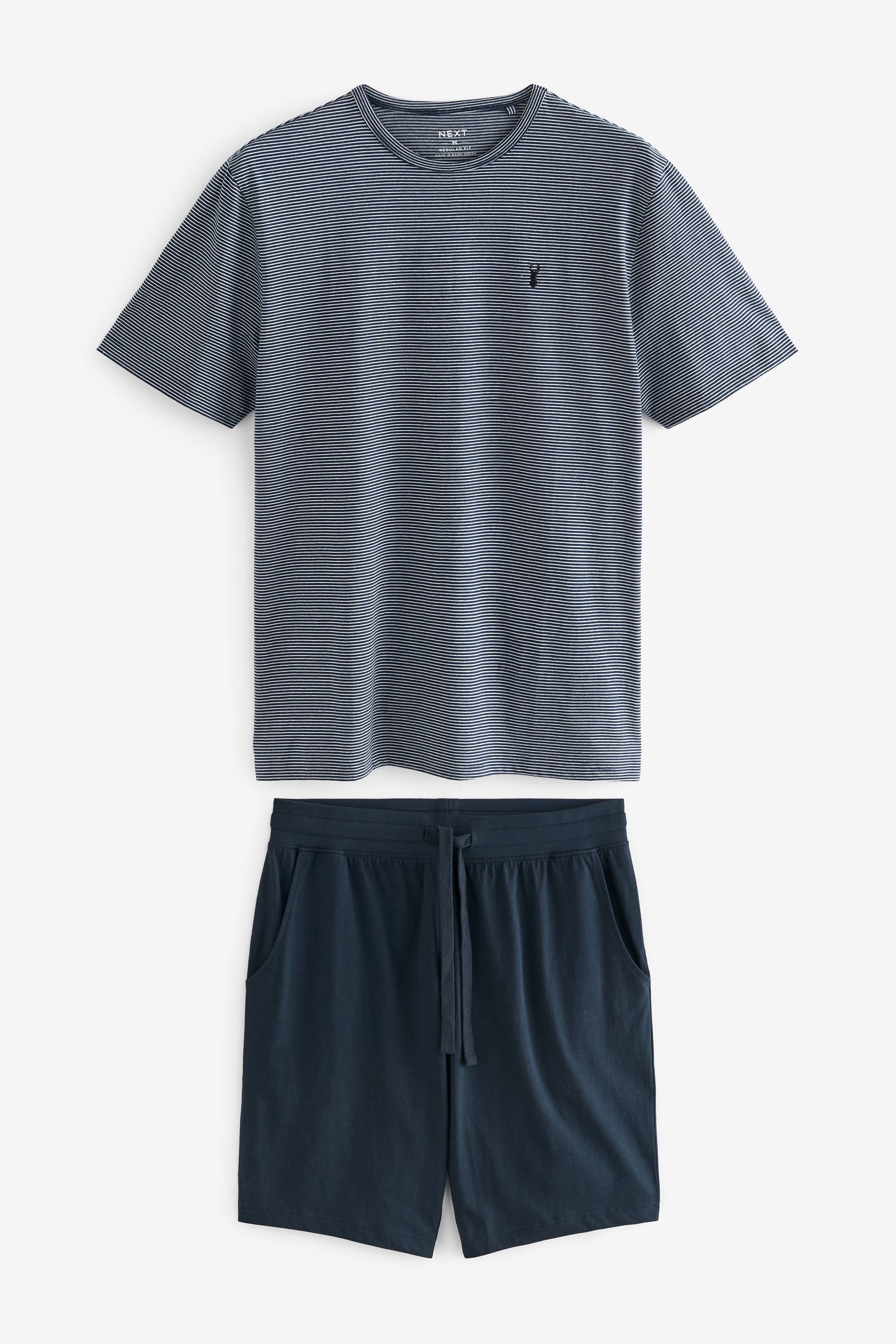 Jersey-Schlafanzug Pyjama tlg) (2 Shorts mit Next