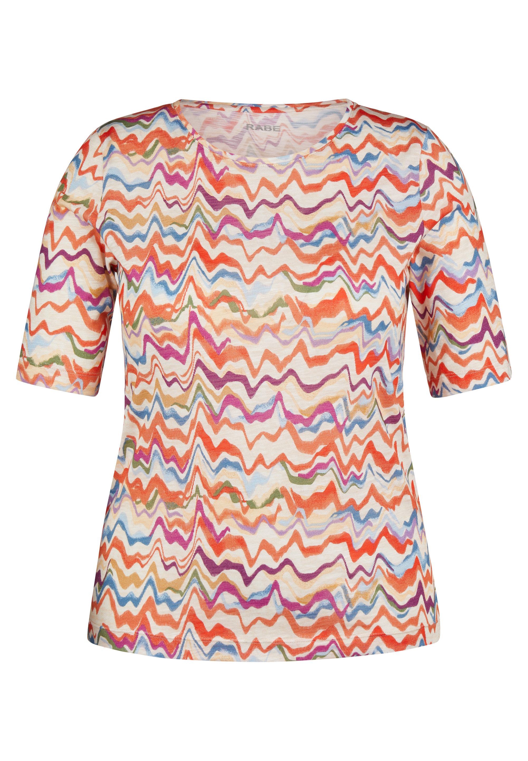 Rabe Rundhalsshirt mit grafischem Muster