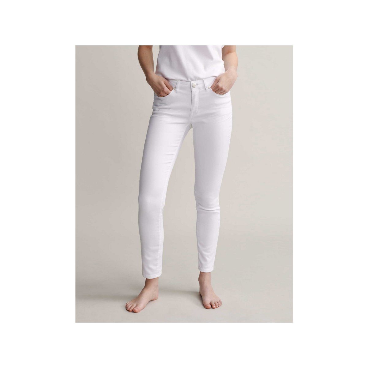 OPUS Skinny-fit-Jeans weiß (1-tlg)