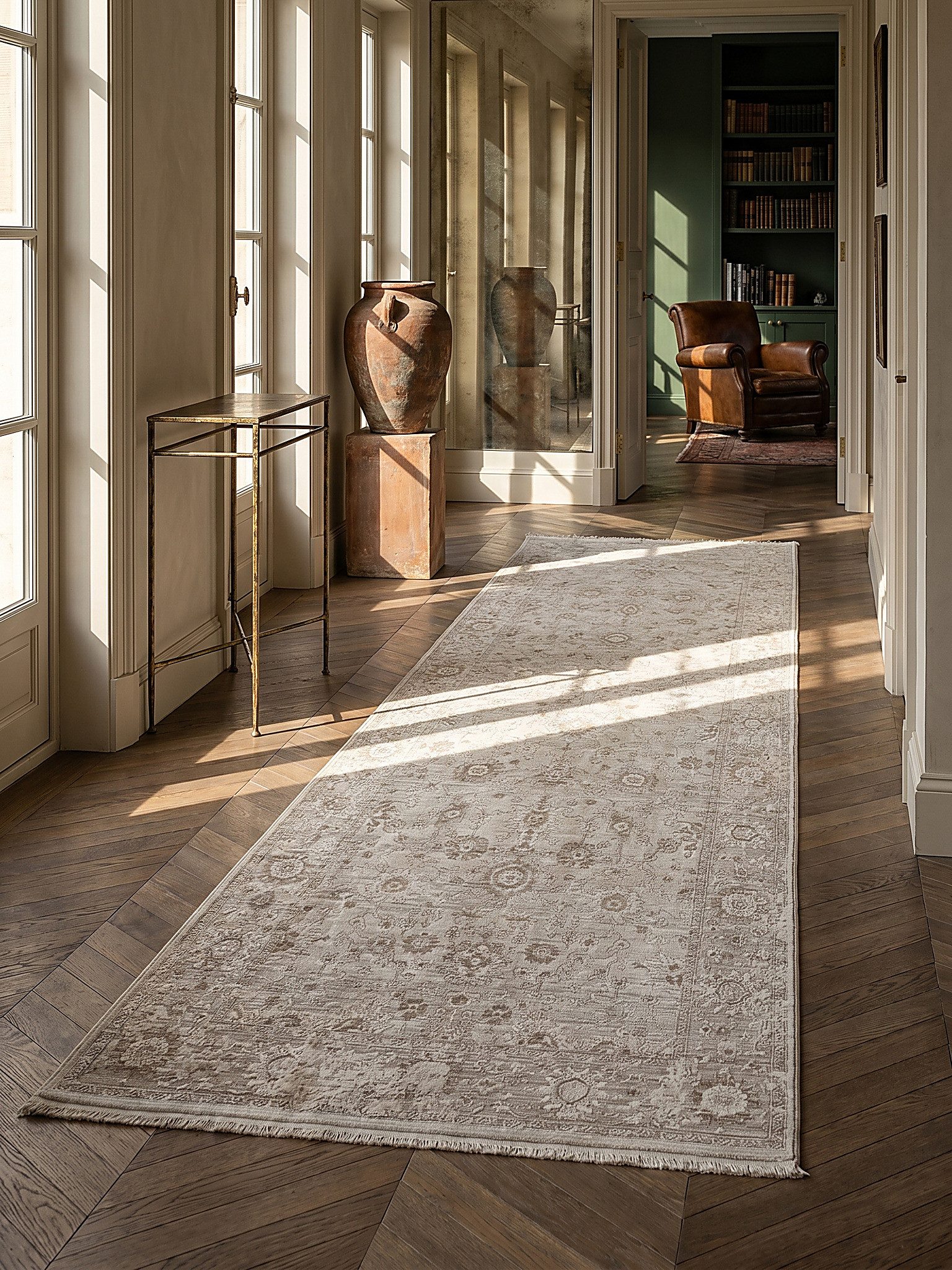 KADIMA DESIGN Teppich SCRIVIA Teppichläufer Beige 80x150 Orientalisch Polypropylen, Läufer, Höhe: 8 mm, Saugroboter-geeignet, …