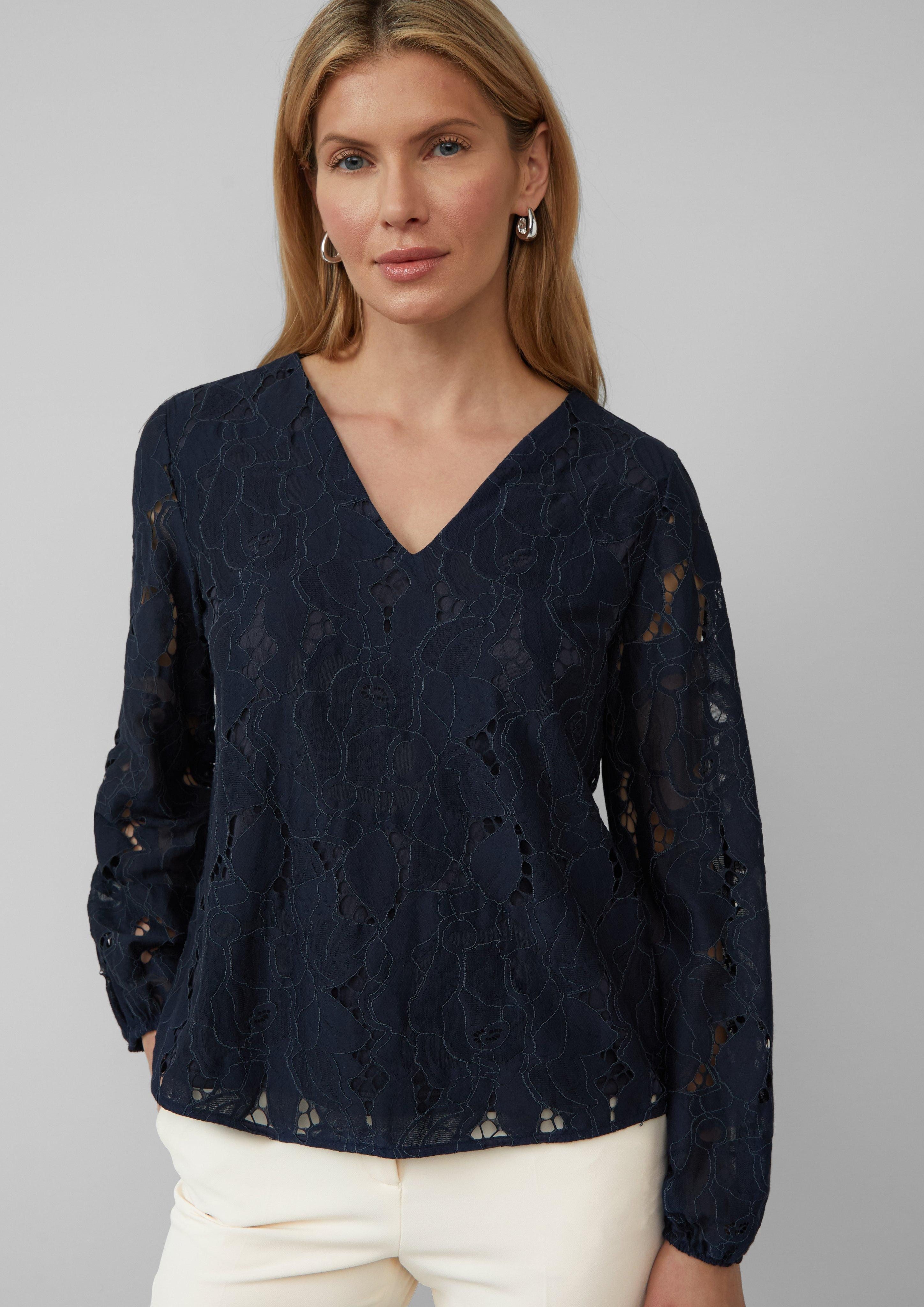 s.Oliver BLACK LABEL Langarmbluse Bluse aus günstig online kaufen