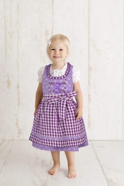 Ramona Lippert Dirndl Chrissi lila Kinderdirndl mit Bluse Mädchen (3-teilig)