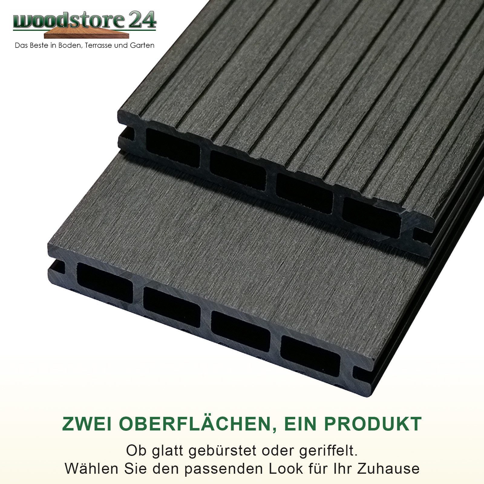 Woodstore24 Terrassendielen WoodoRhodos WPC Diele für Terrasse und Balkon m günstig online kaufen