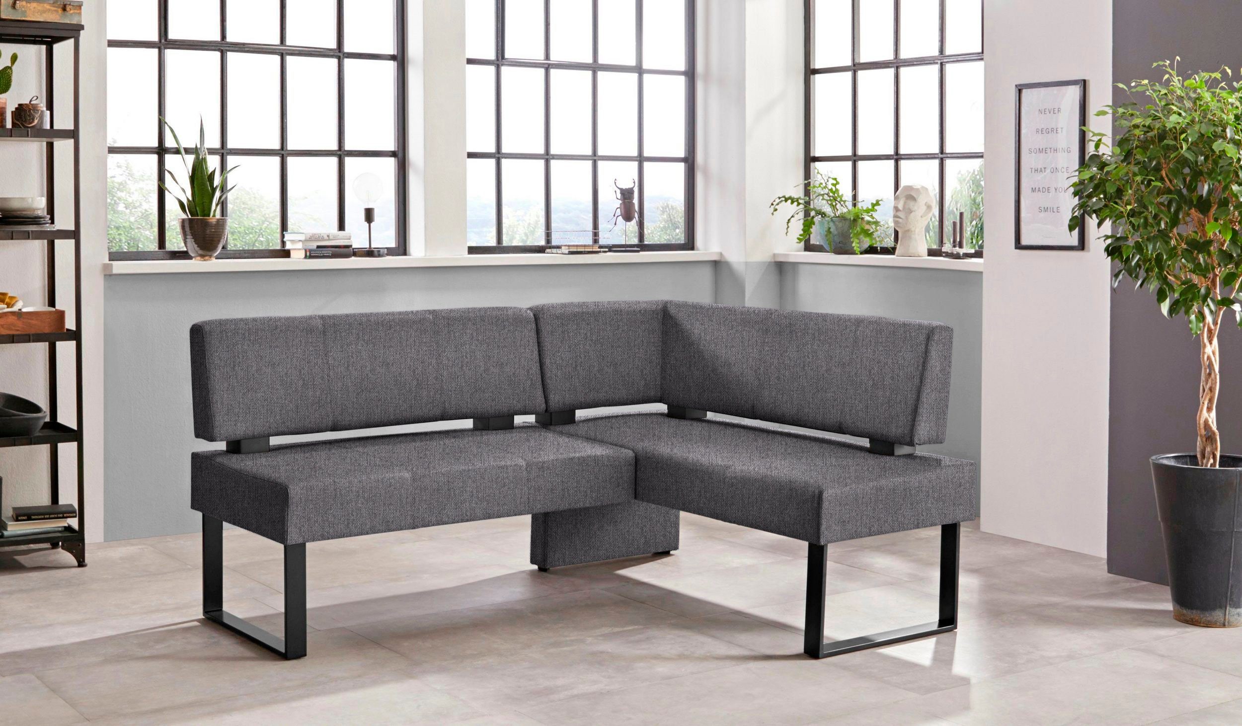 Home affaire Eckbank Oliver mit Metallgestell, günstig online kaufen